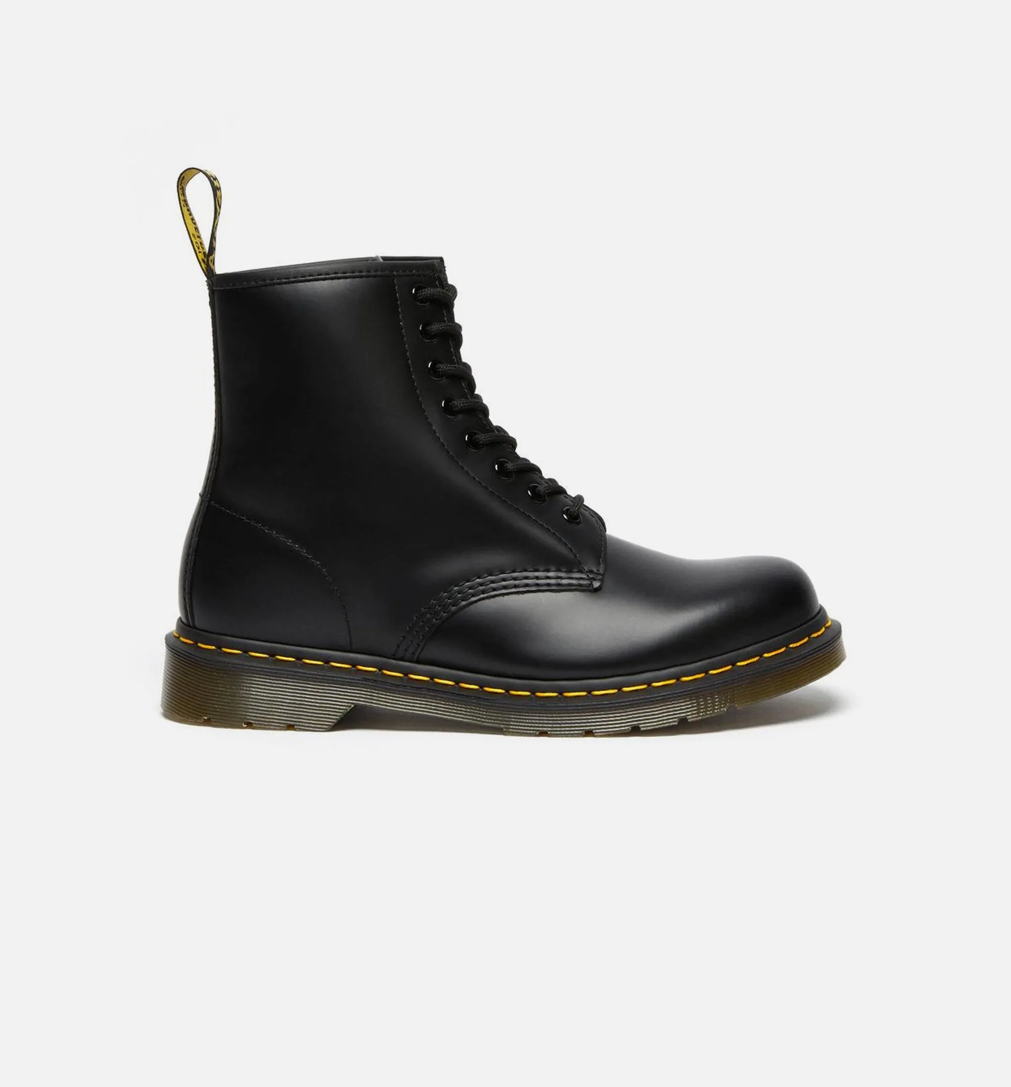 1460 Smooth Leather Lace Up Mens Boots - Black Cushioned Padding