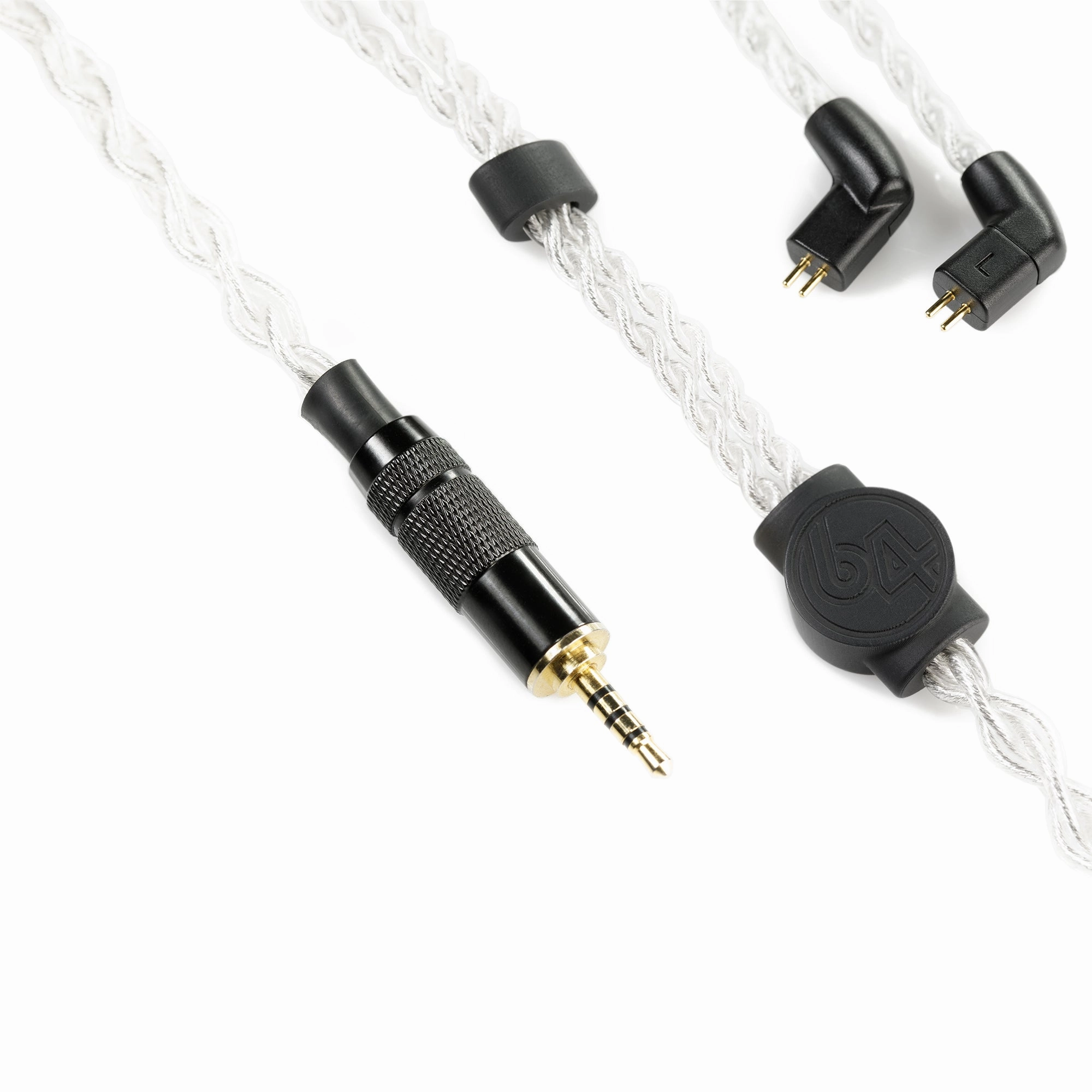 64 Audio Silver Premium Earphone Cable hi-fi hi-res music player,hi-fi FLAC player,hi-fi DSD player