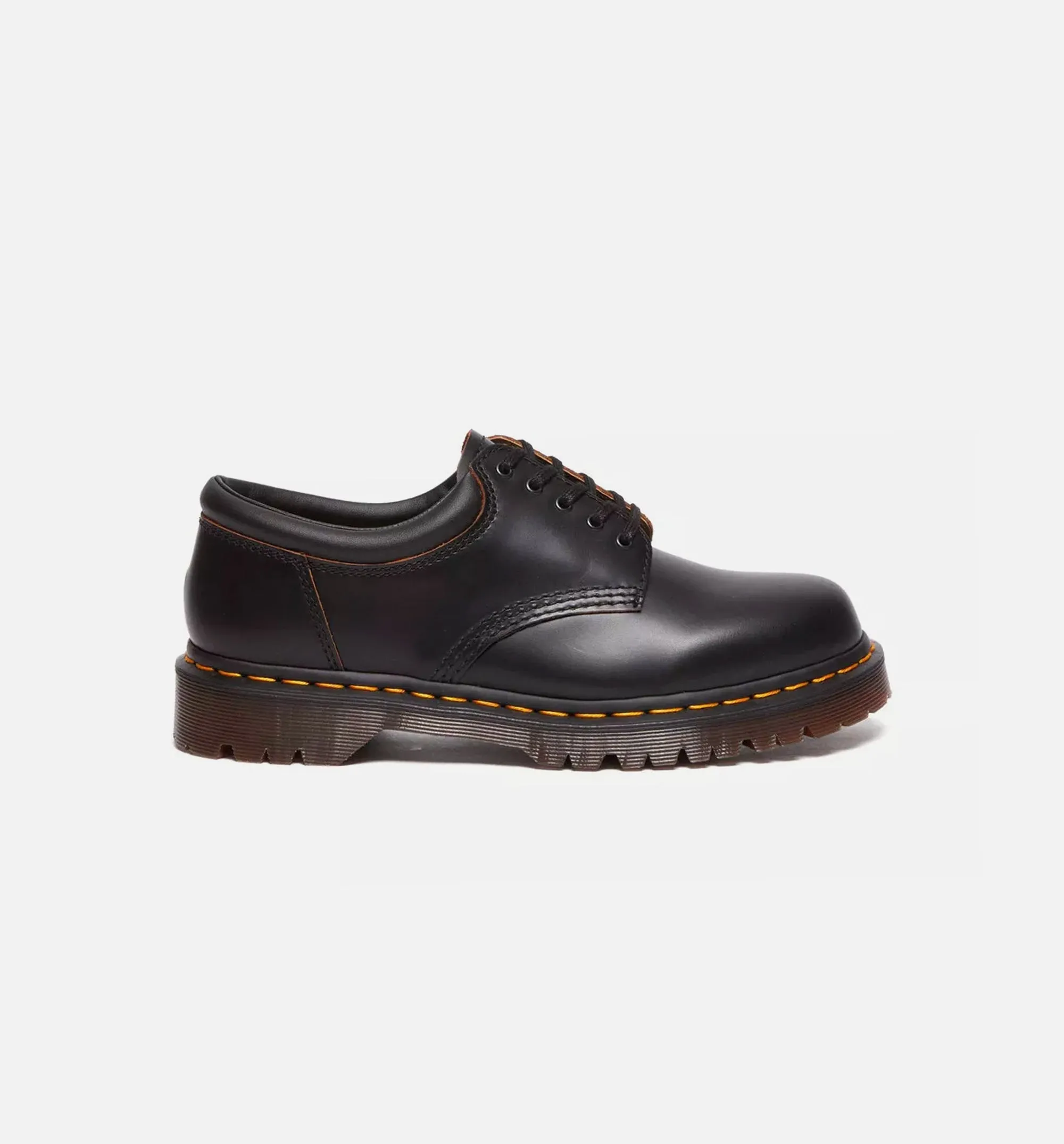 8053 Vintage Smooth Leather Oxford Mens Lifestyle Shoe - Black Soft Sock Liner Technology Sandal Style