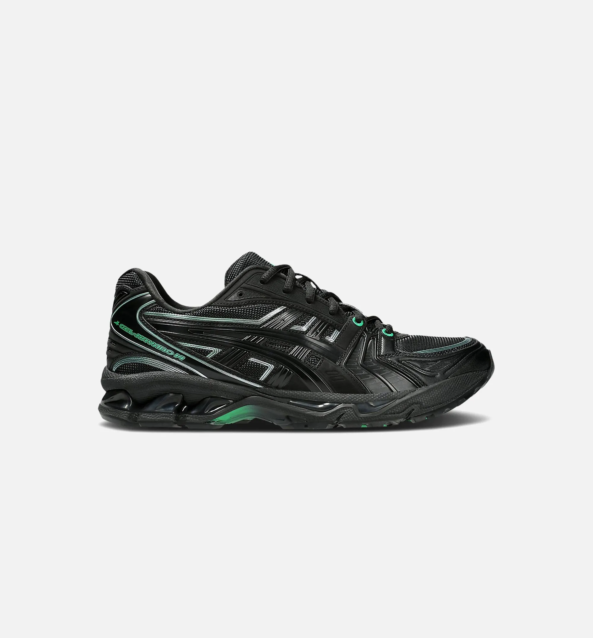 8On8 X Gel Kayano 14 Mens Lifestyle Shoe - Black/Green Comfortable Style Features Comfortable Pool