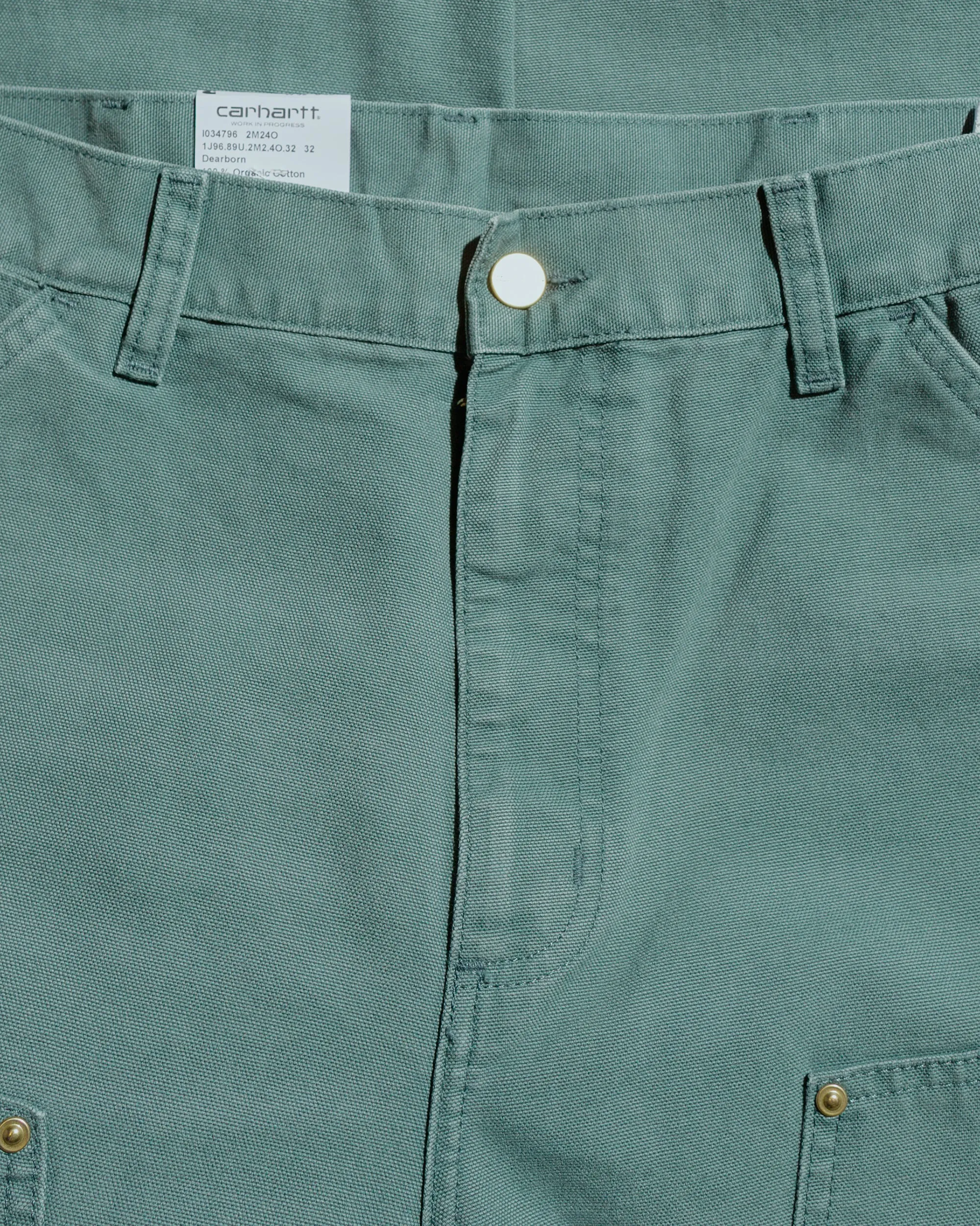 Color - Fastness Carhartt W.I.P. Double Knee Pant Canvas Silver Pine Stone Canvas