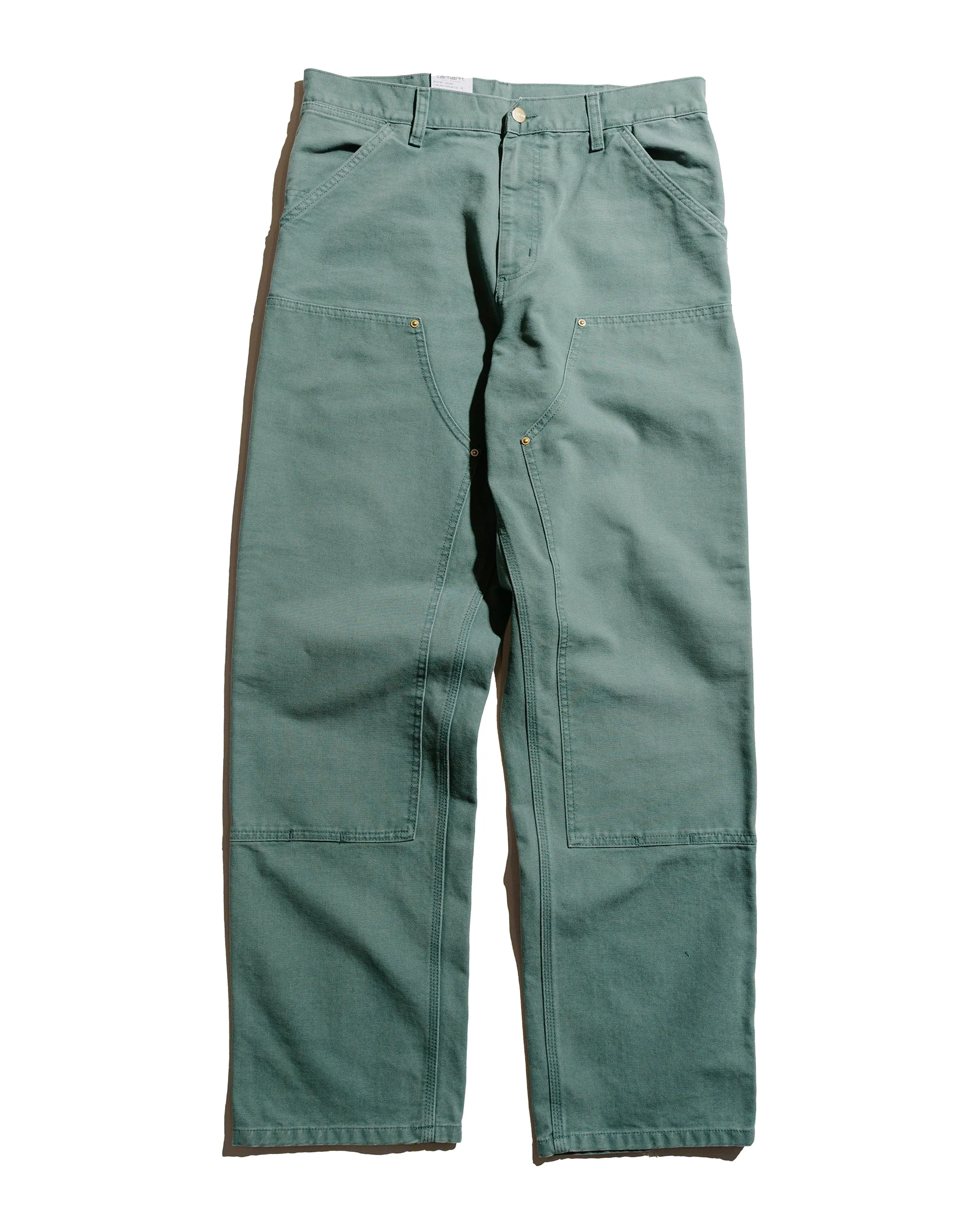 Carhartt W.I.P. Double Knee Pant Canvas Silver Pine Stone Canvas Regular Cuff Width