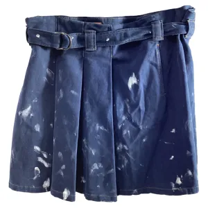 Acne Studios Bl Konst Jupe en Denim Peint en Coton Bleu