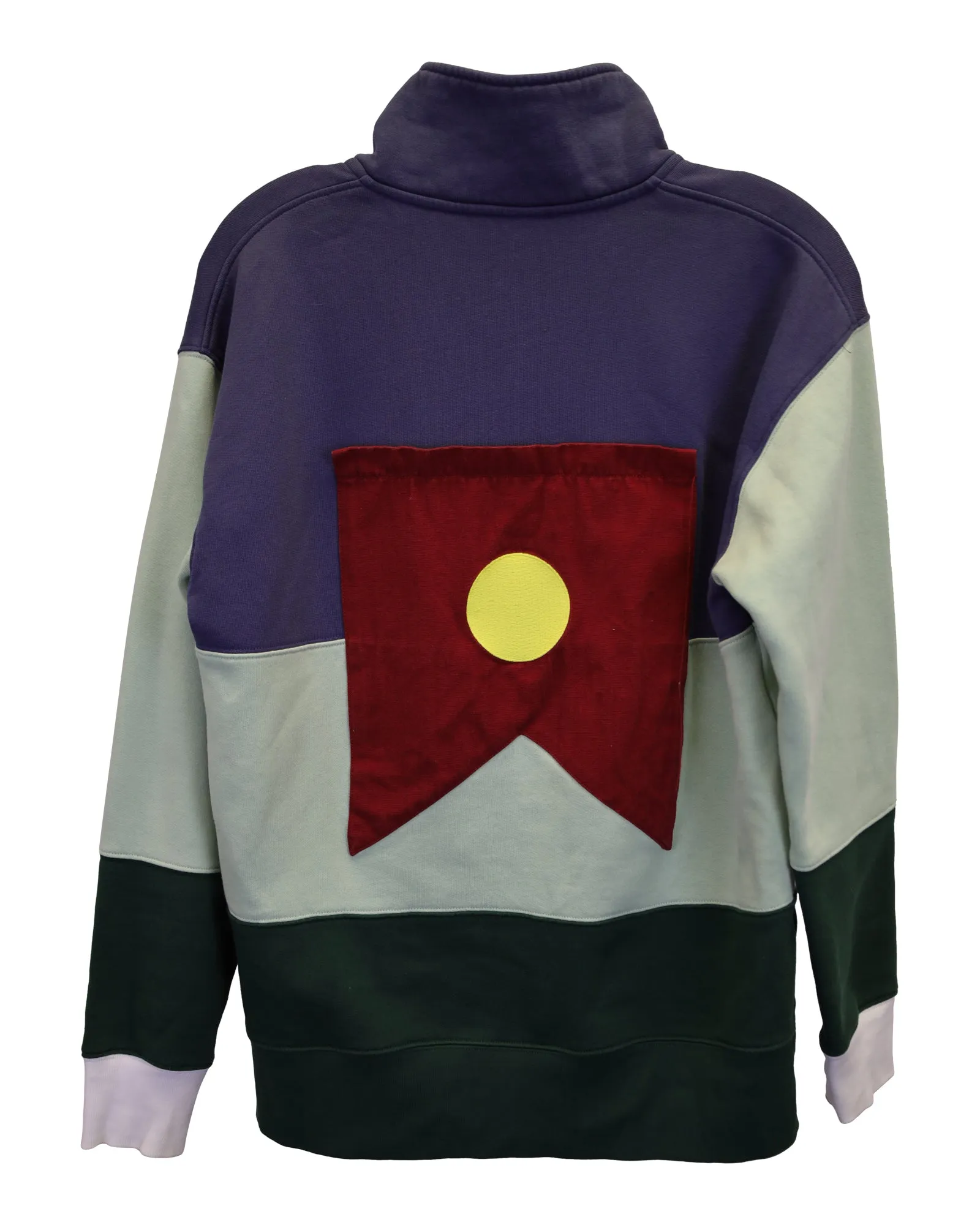 Acne Studios Sweat-shirt à motif drapeau Flint en coton vert