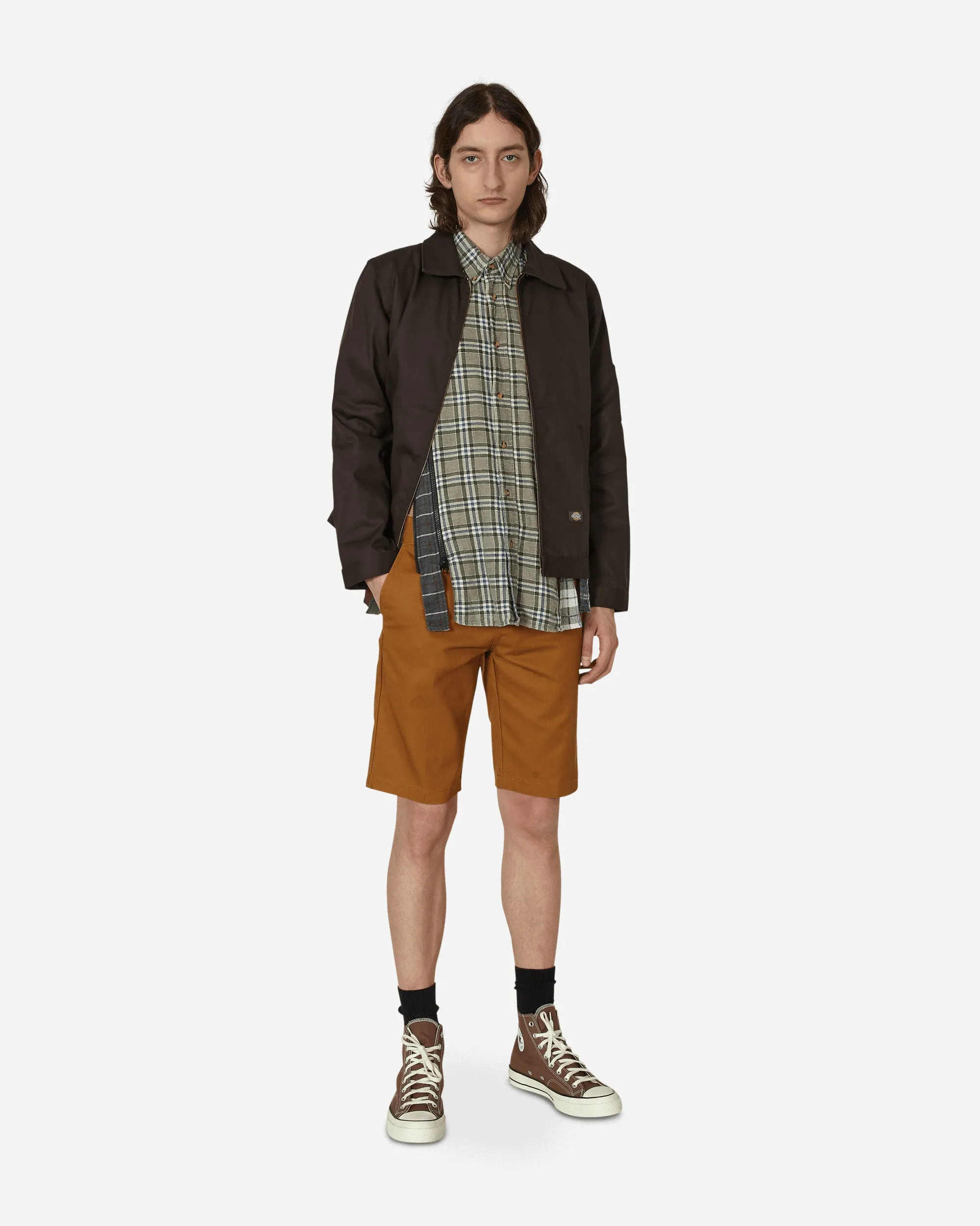Ironing Slim Fit Shorts Brown