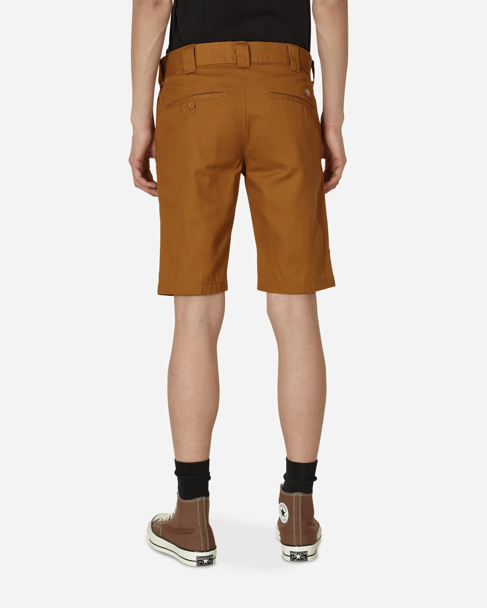 Slim Fit Shorts Brown Stretch - Mesh