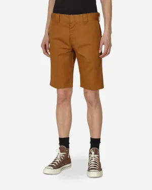 Narrative Slim Fit Shorts Brown