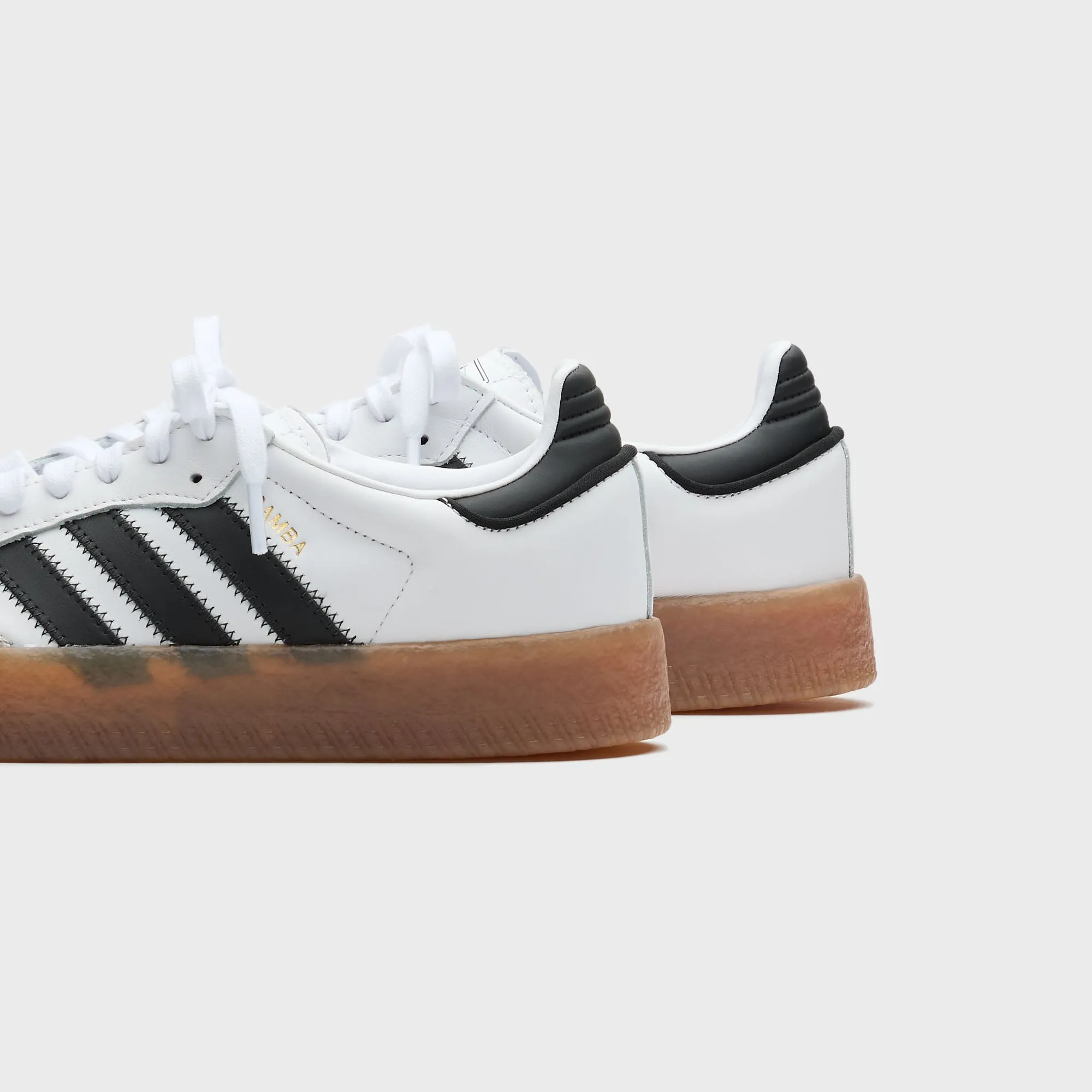 Adidas Wmns Sambae - Cloud White / Core Black / Gold Metallic Rotation Resistance Polyurethane Slippers