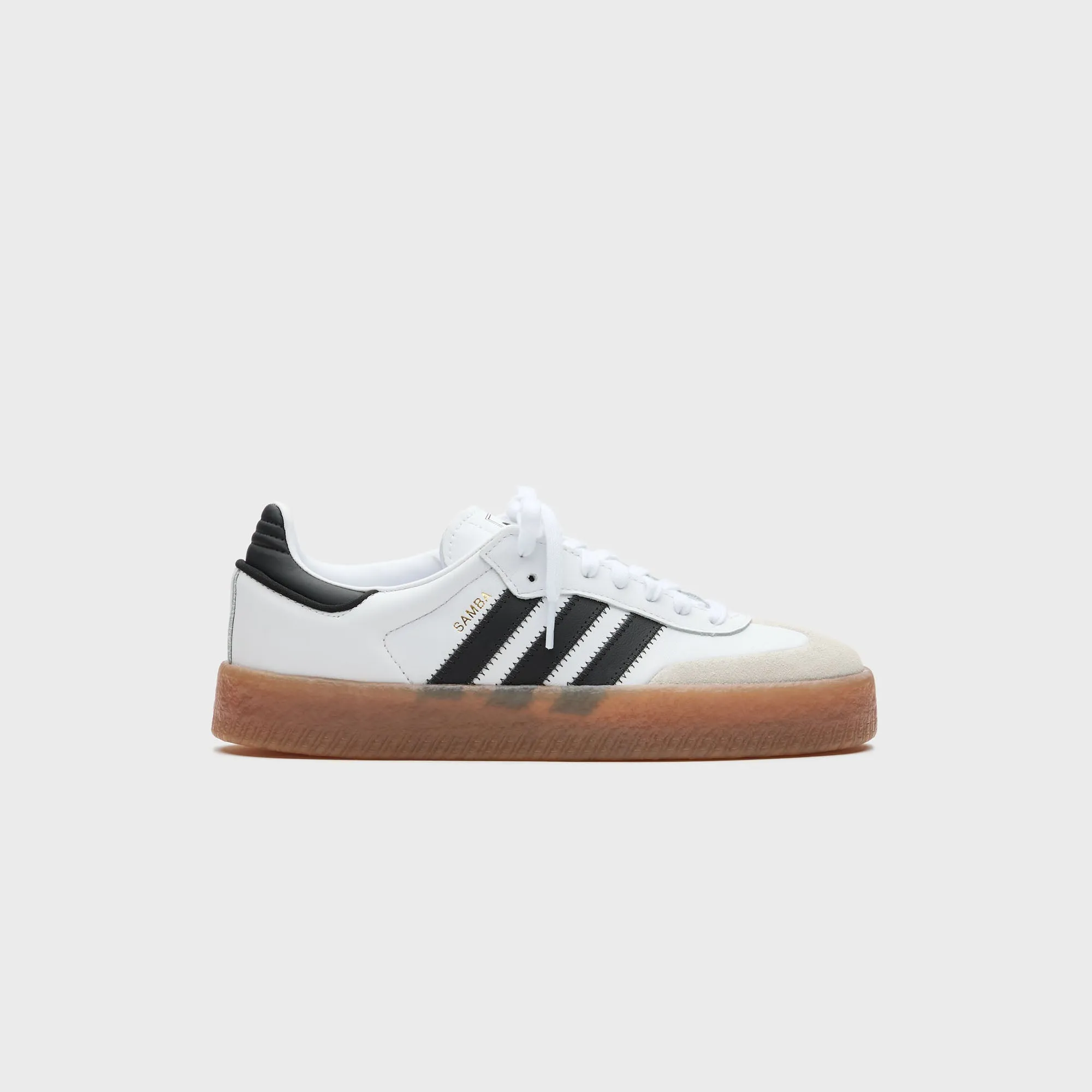 Adidas Wmns Sambae - Cloud White / Core Black / Gold Metallic Comfortable Raindrop Slippers Sign