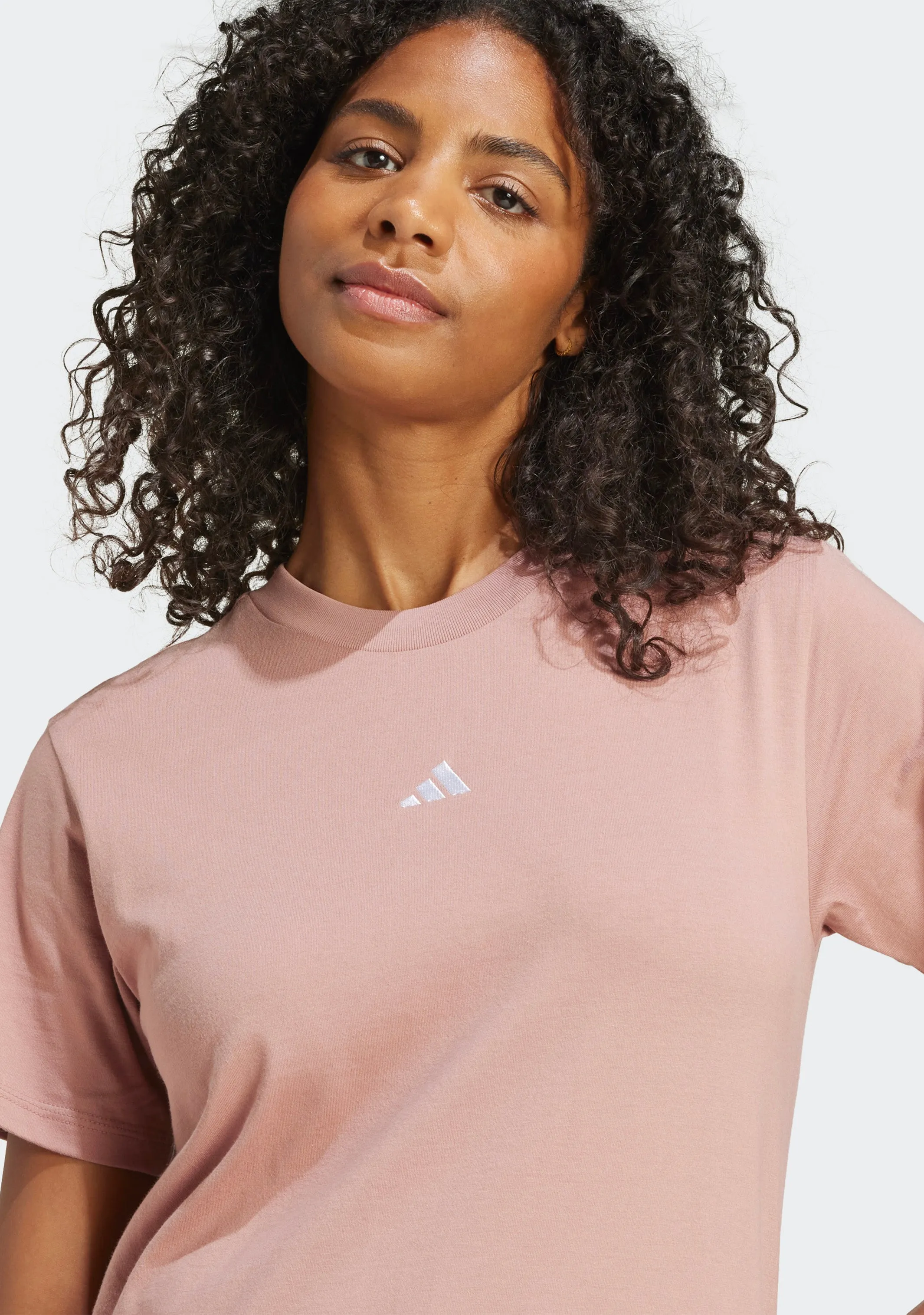 Adidas Women'S Essentials Small Logo Tee Comfortable Pilates Wear