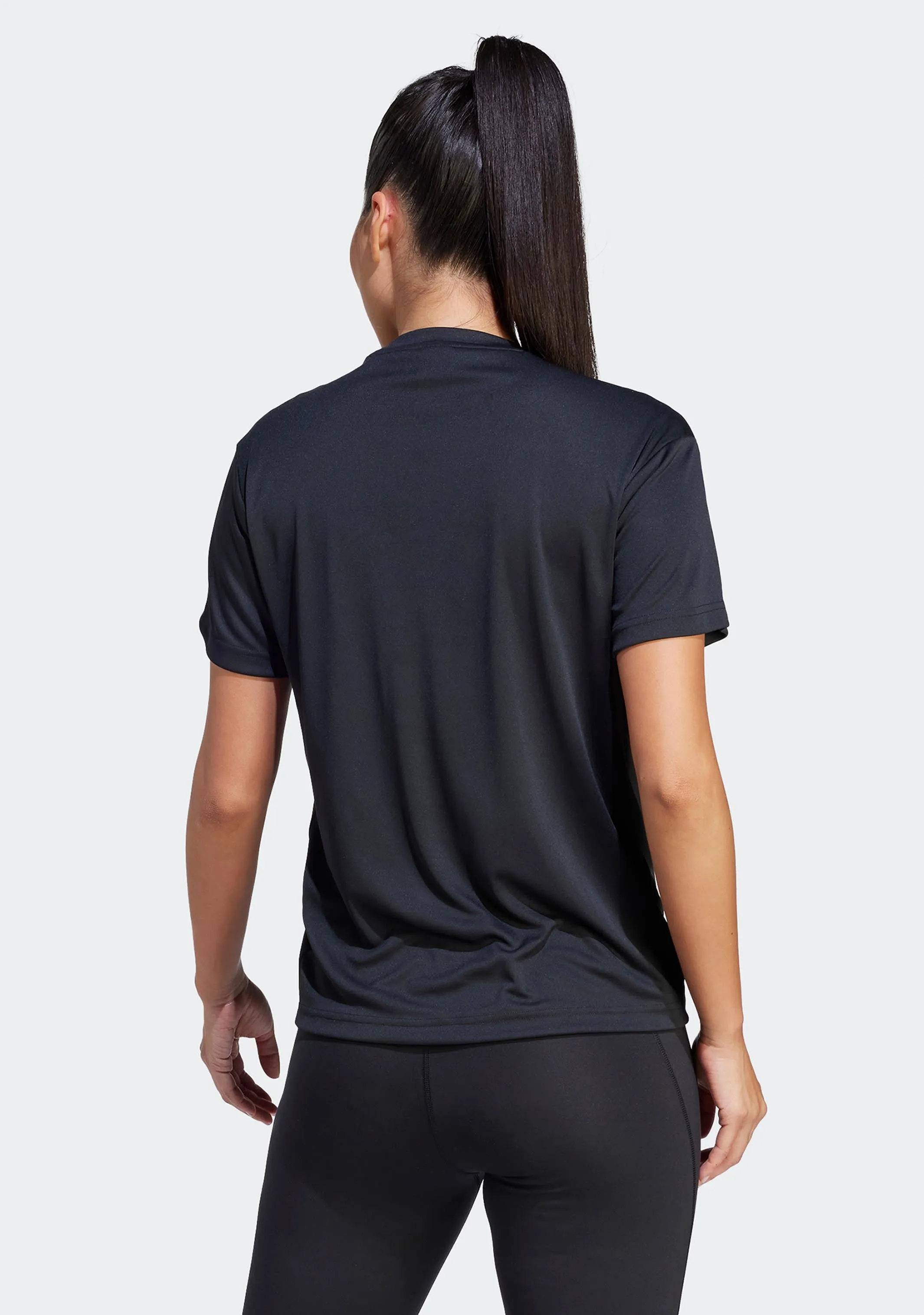 Adidas WomenS Run It Brand Love T-Shirt Sparkle Effect