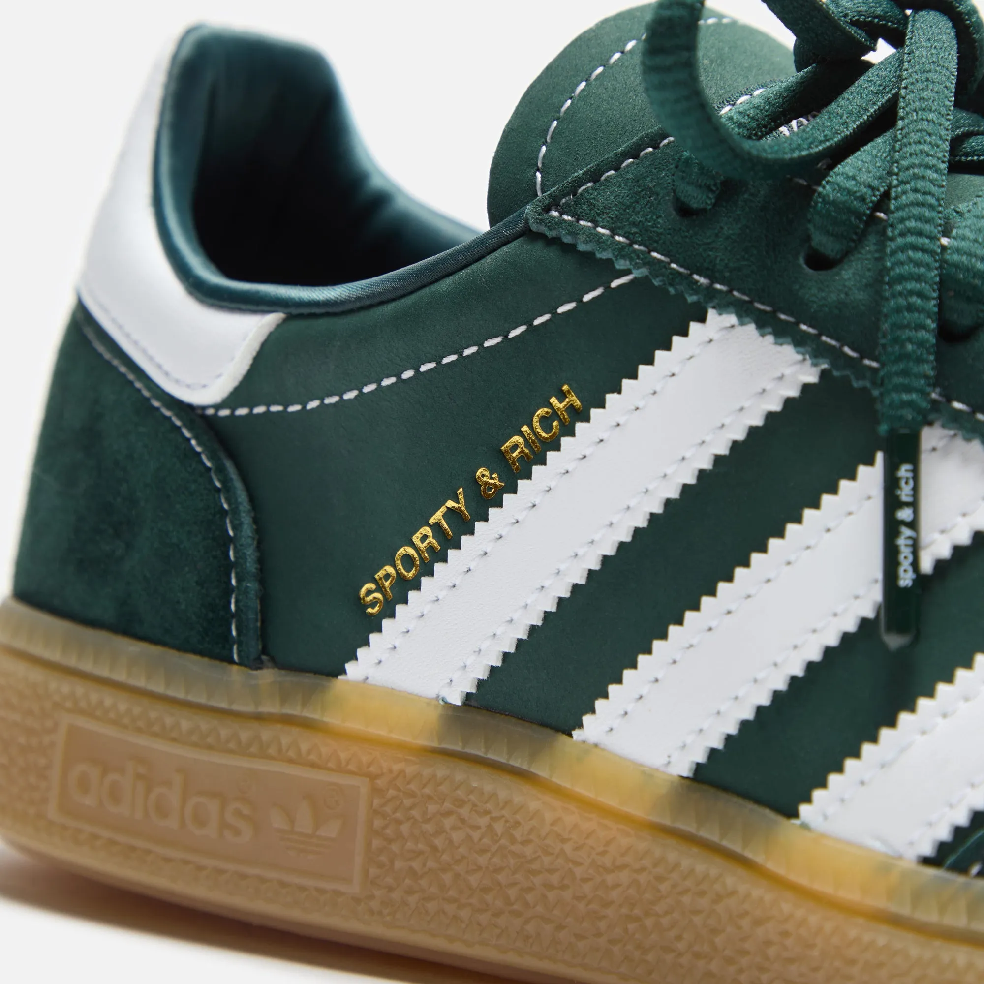Adidas X Sporty & Rich Handball Spezial - Dark Green Resin Comfortable Padding Compression Resistance Efficiency