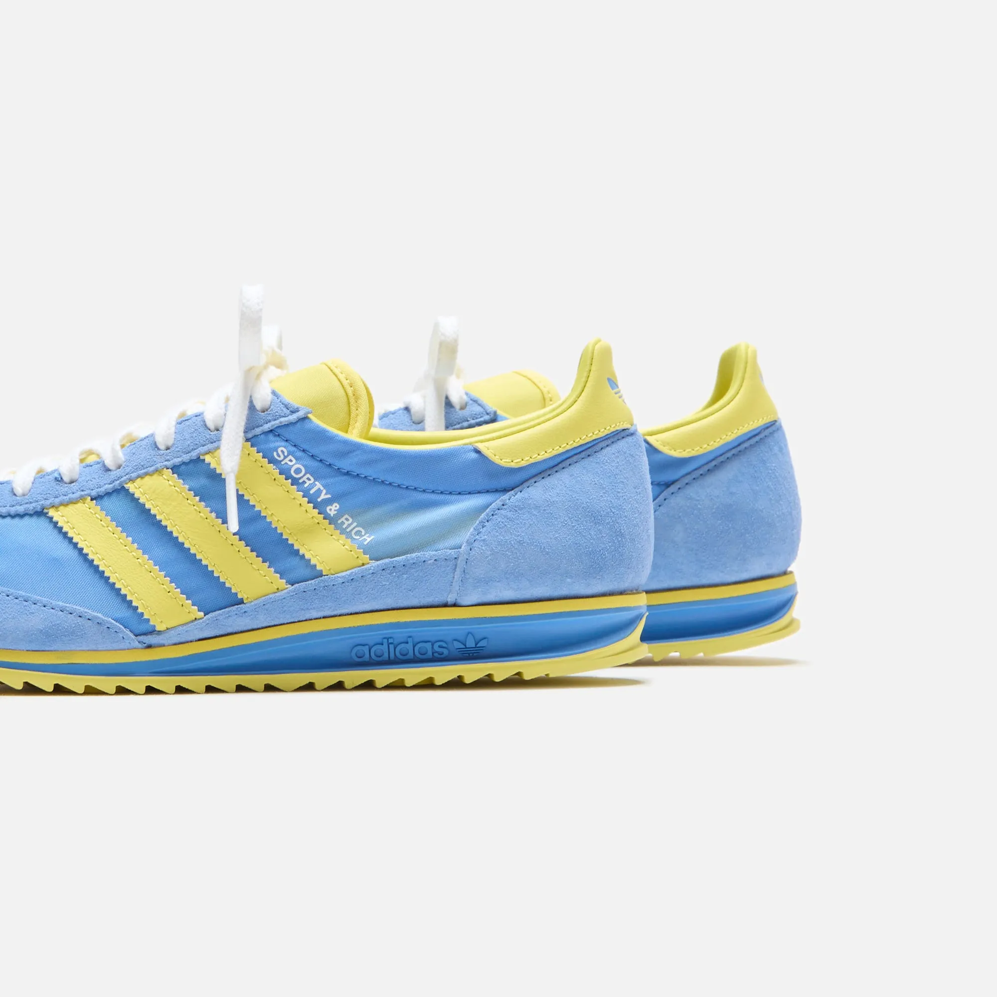 Anti Tear Design Comfortable Lace Design Adidas X Sporty & Rich Wmns Sl 72 - Real Blue / Light Yellow / Cloud White