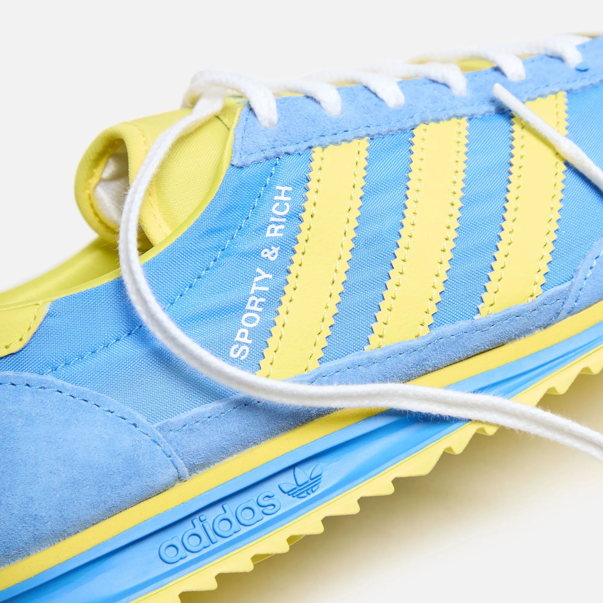 Adidas X Sporty & Rich Wmns Sl 72 - Real Blue / Light Yellow / Cloud White Sandal EVA Comfort Relief