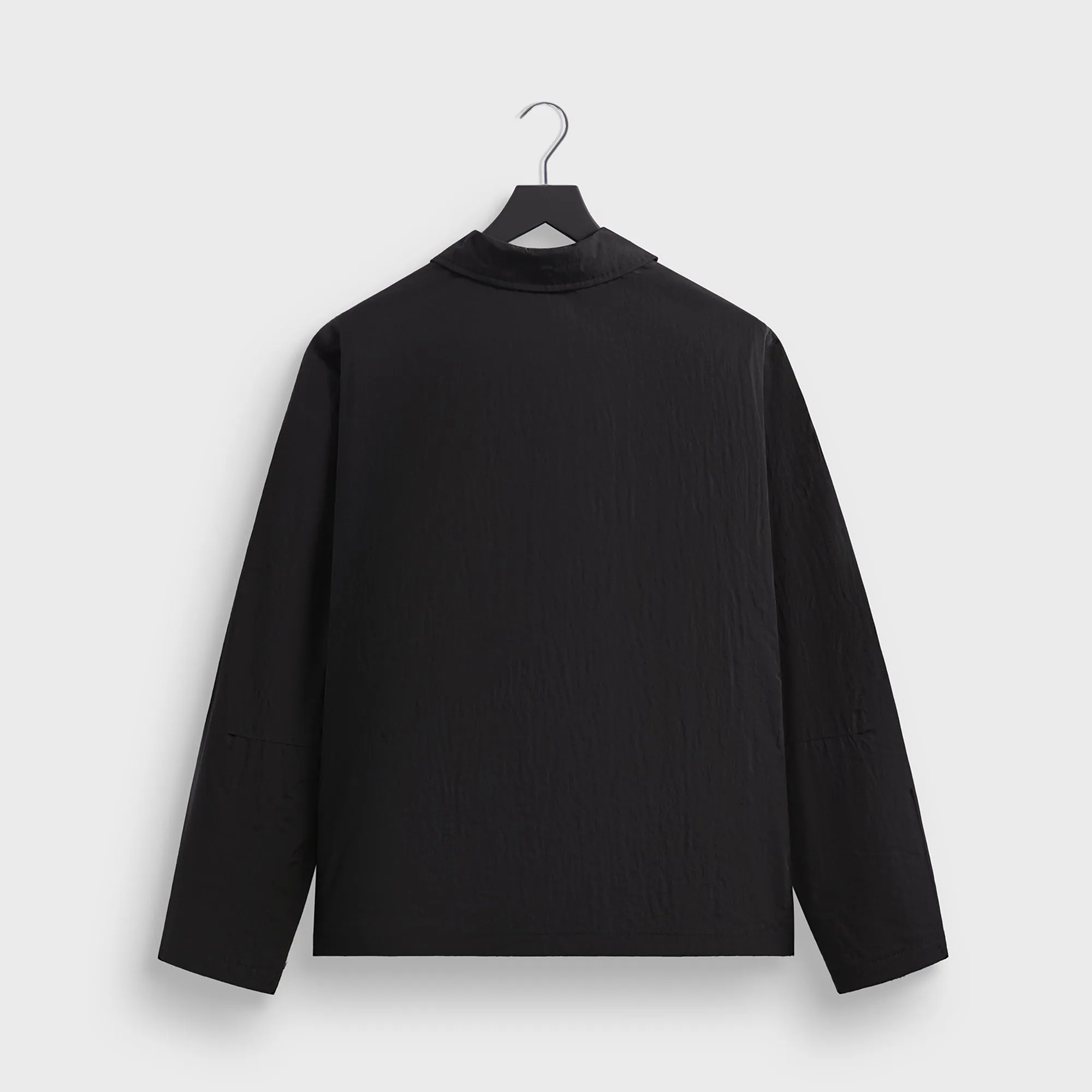 Kith Wrinkle Nylon Jonas Coaches Jacket - Black Comfort - Fashionwear Relaxed Fit Style