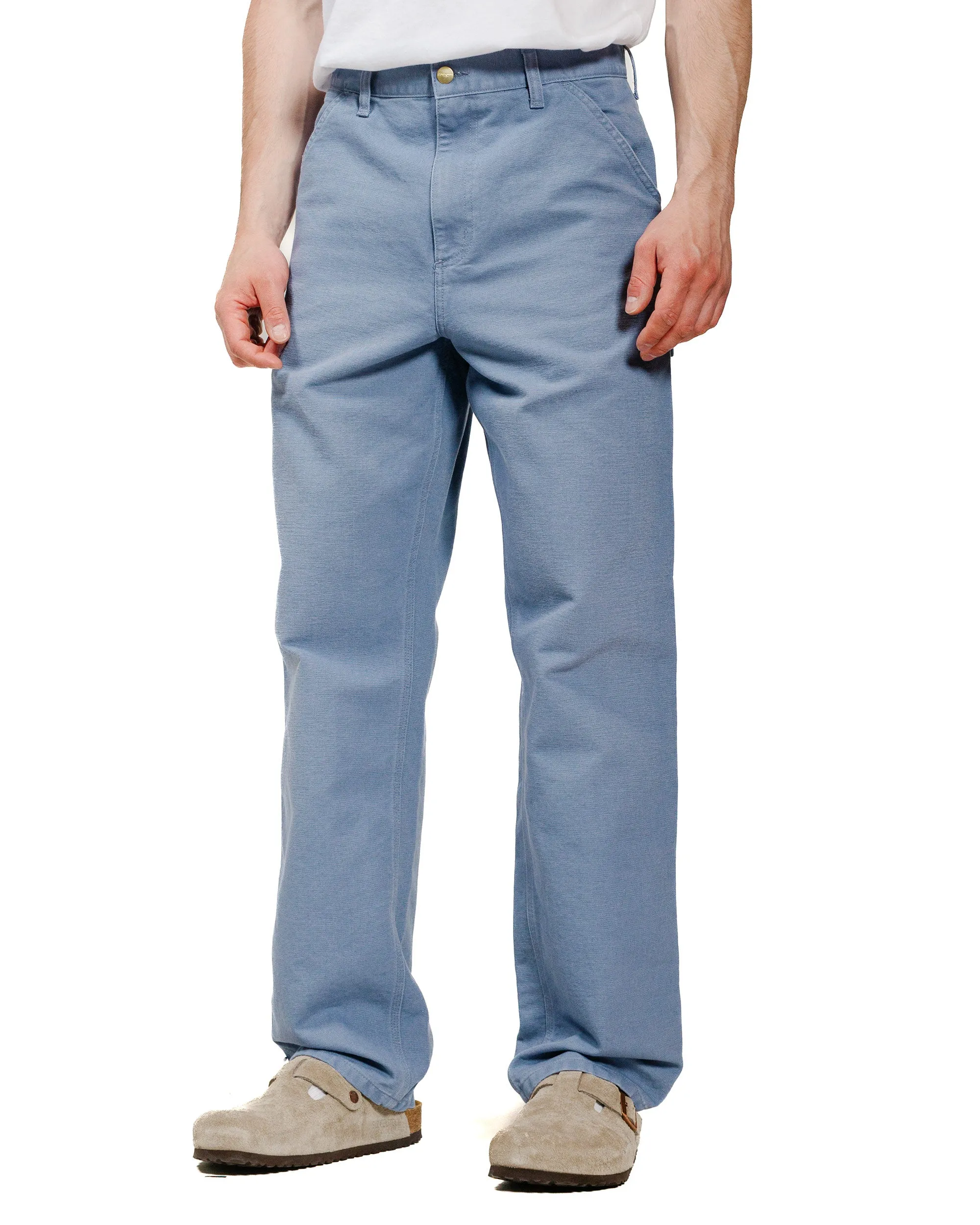 Satin Carhartt W.I.P. Single Knee Pant Bay Blue Aged Canvas