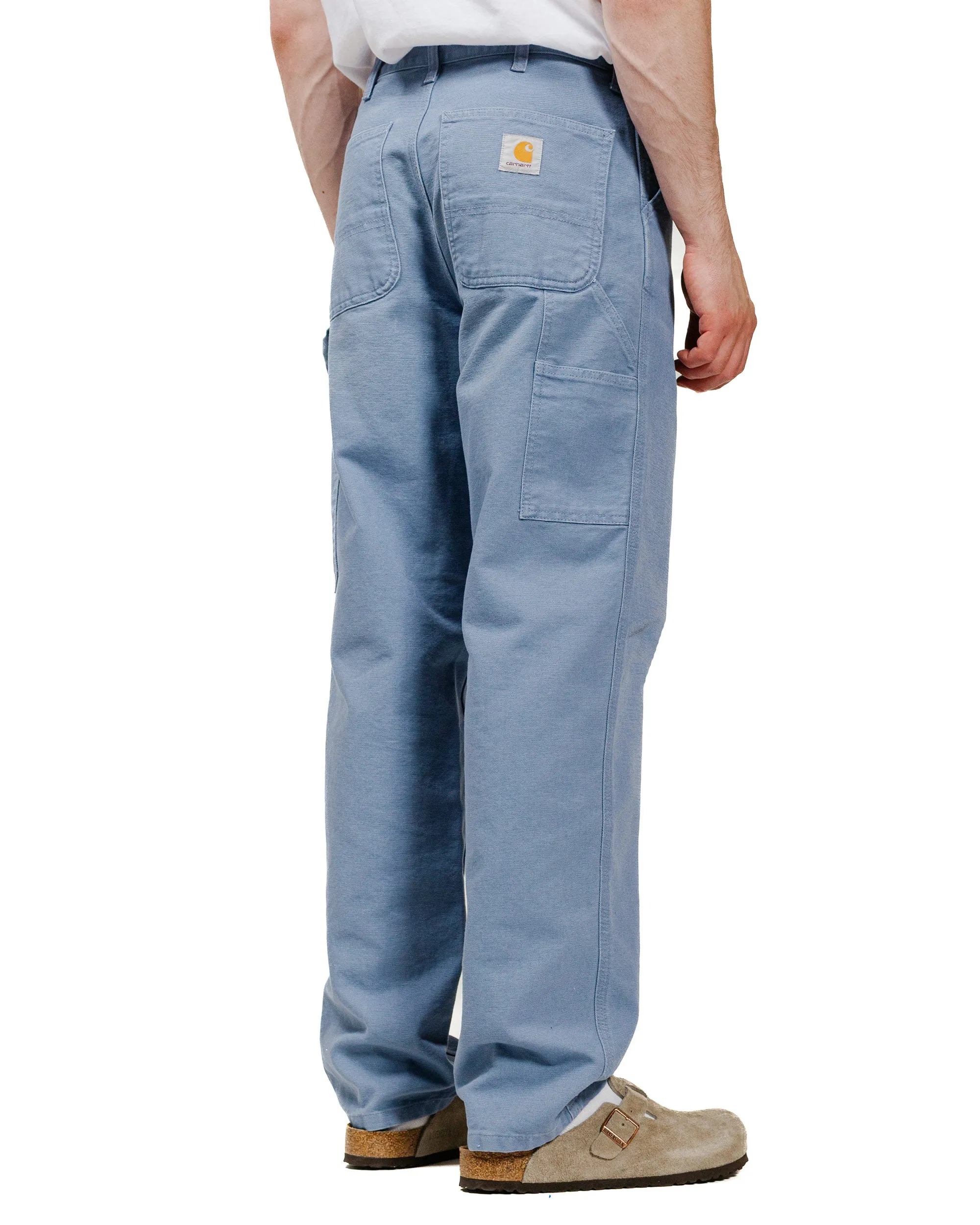 Carhartt W.I.P. Single Knee Pant Bay Blue Aged Canvas Hood With Trendy Materials Anti Slip History