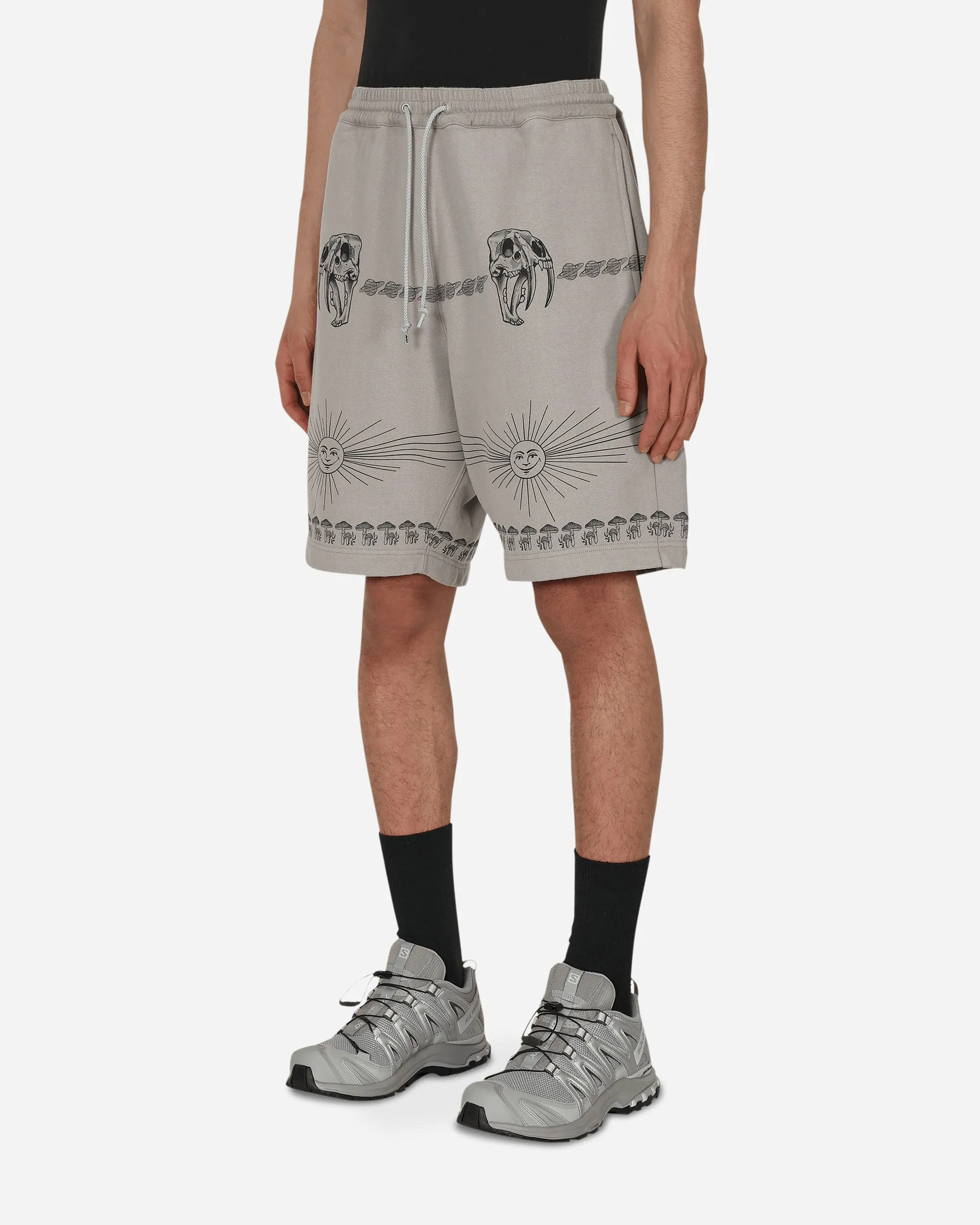 Hood With Recycled Materials Dr. Woo Sweatshorts Grey