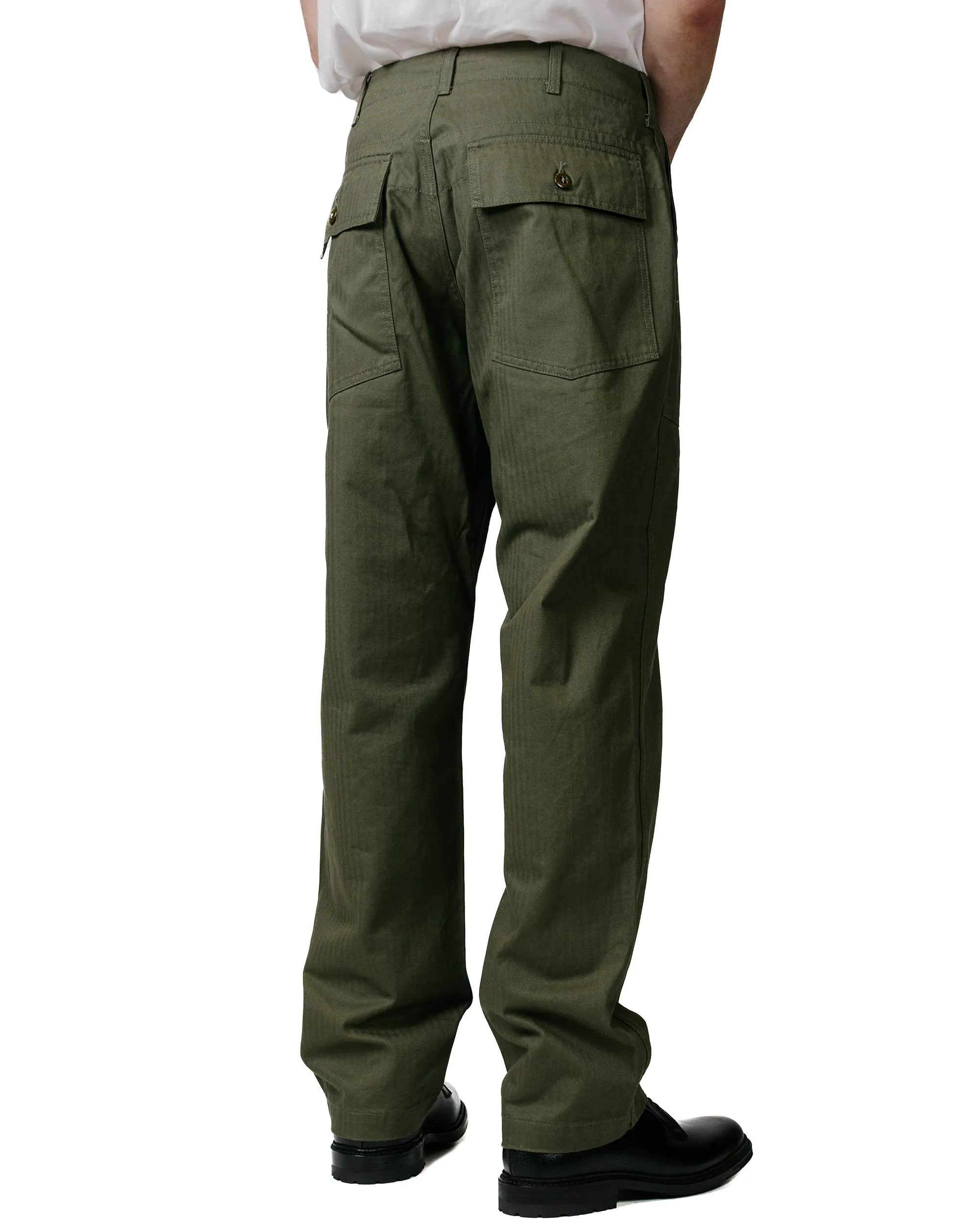 Engineered Garments Fatigue Pant Olive Cotton Herringbone Twill Hood With Hypoallergenic Materials