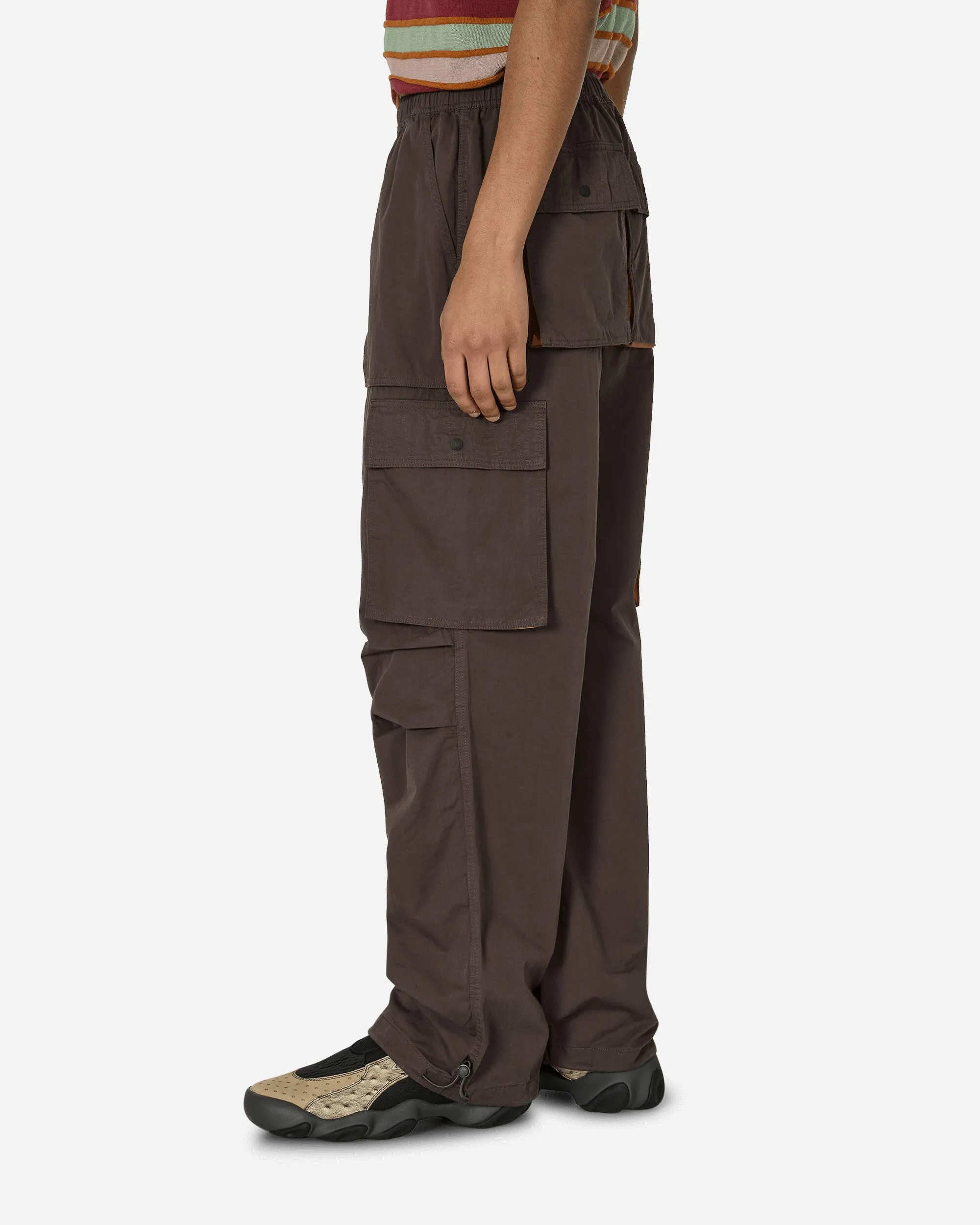 Comfortable Elastic Motivated Big Elbow Pad Adjustable Skate Pants Brown