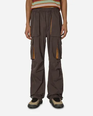 Adjustable Skate Pants Brown Straps With Buttons Soft Fabric"