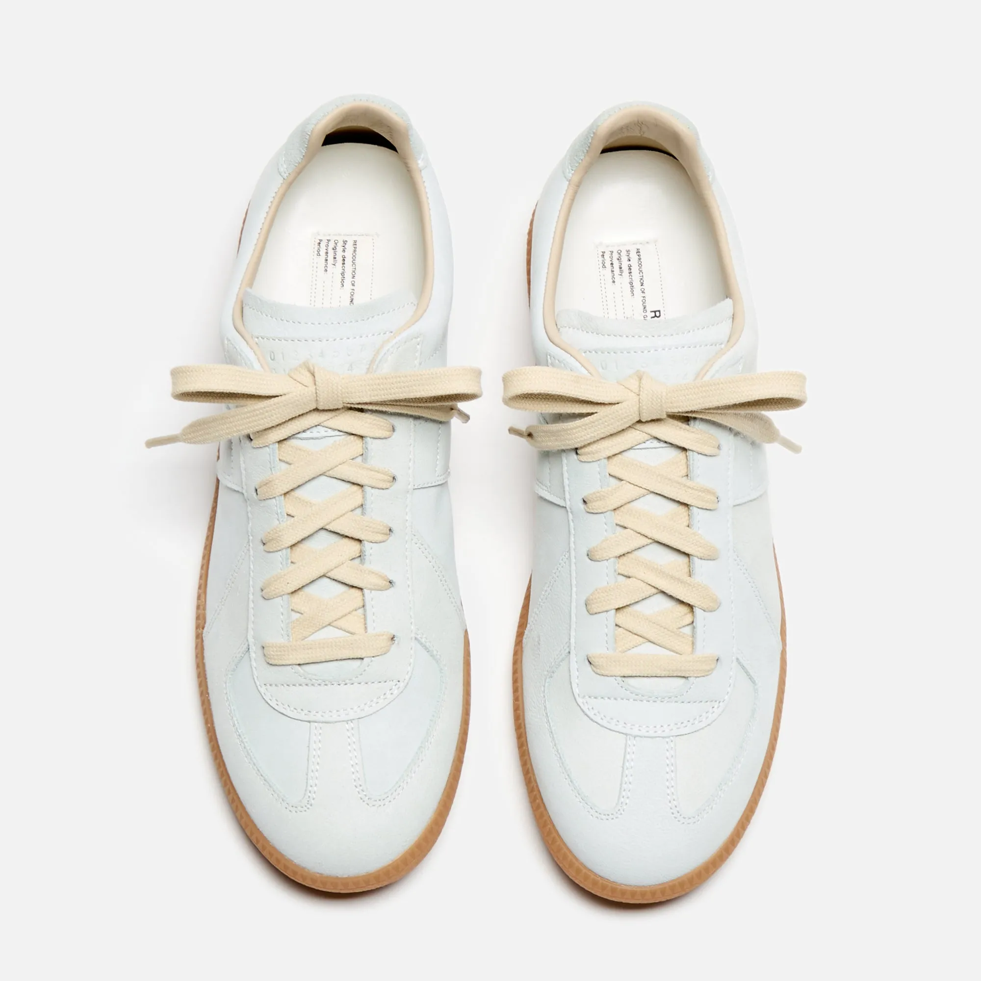 Comfortable Lace Up Slippers Slip-On Heel-Cushion Maison Margiela Replica Sneakers - Silver Birch