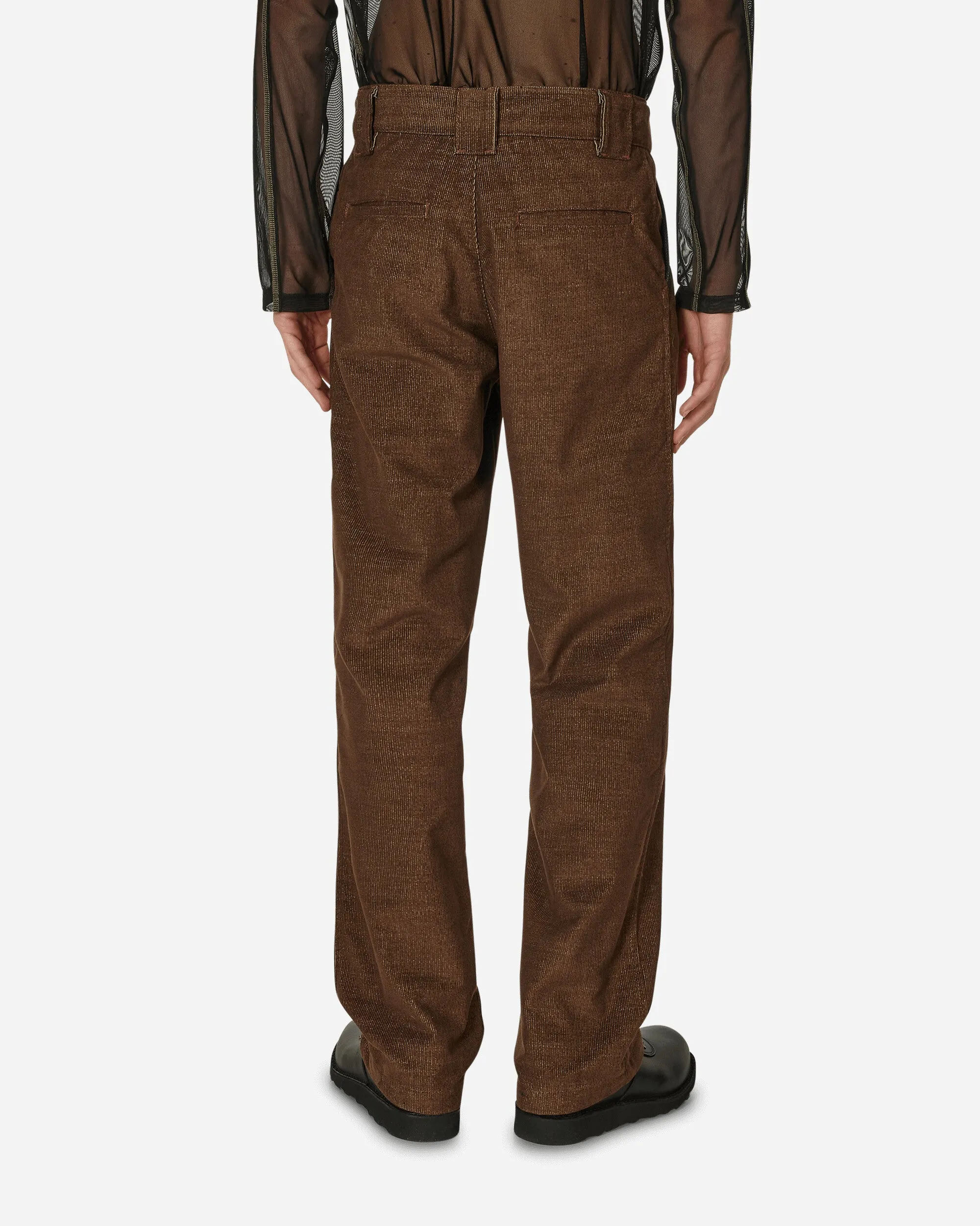 Plaid Finish Snugness Advance Pants Rust Brown