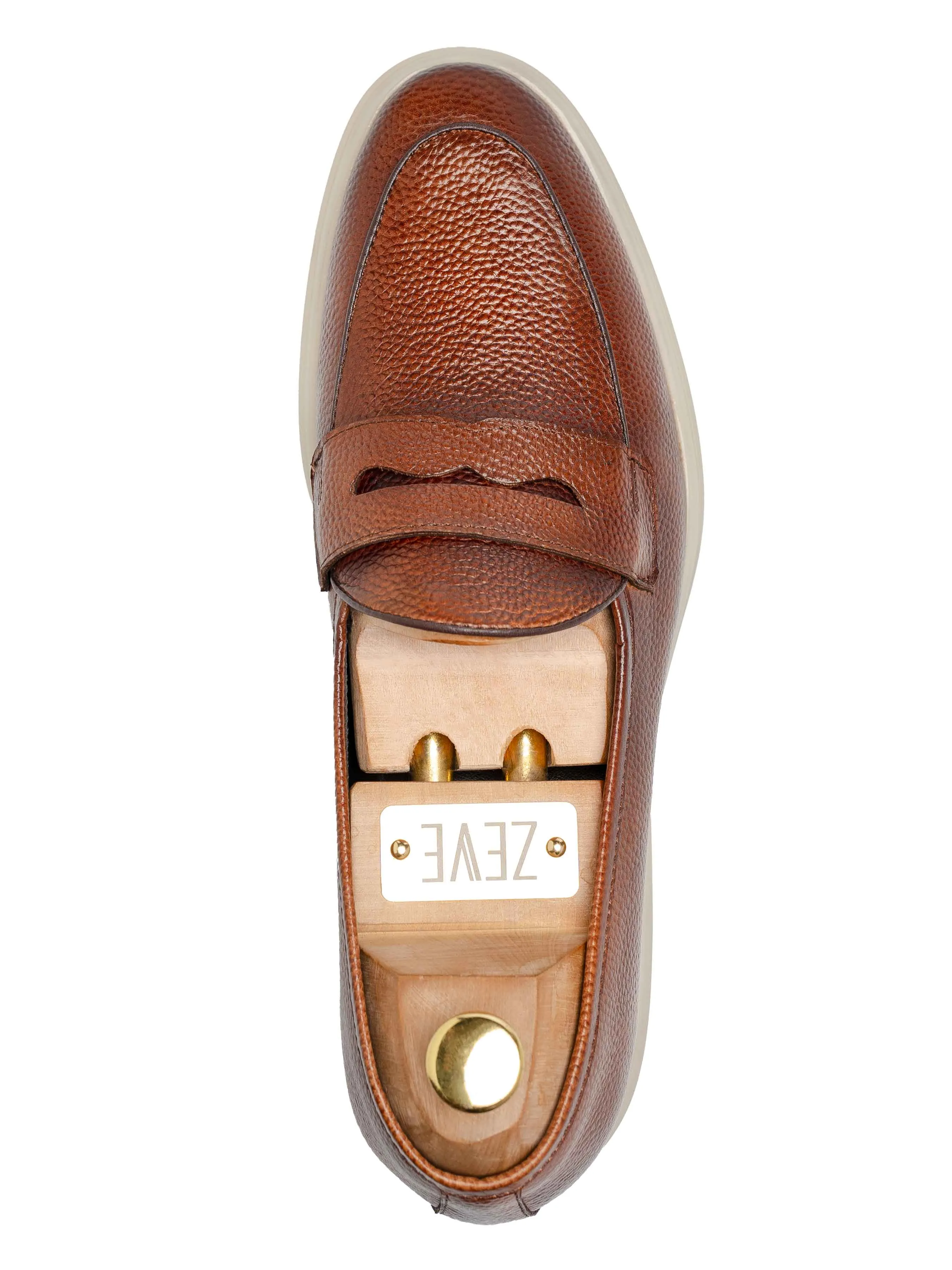 Pietro Belgian Loafer - Brown Pebble Grain Leather (Soflex Sole) Mother's Day Sale Bring the Heat