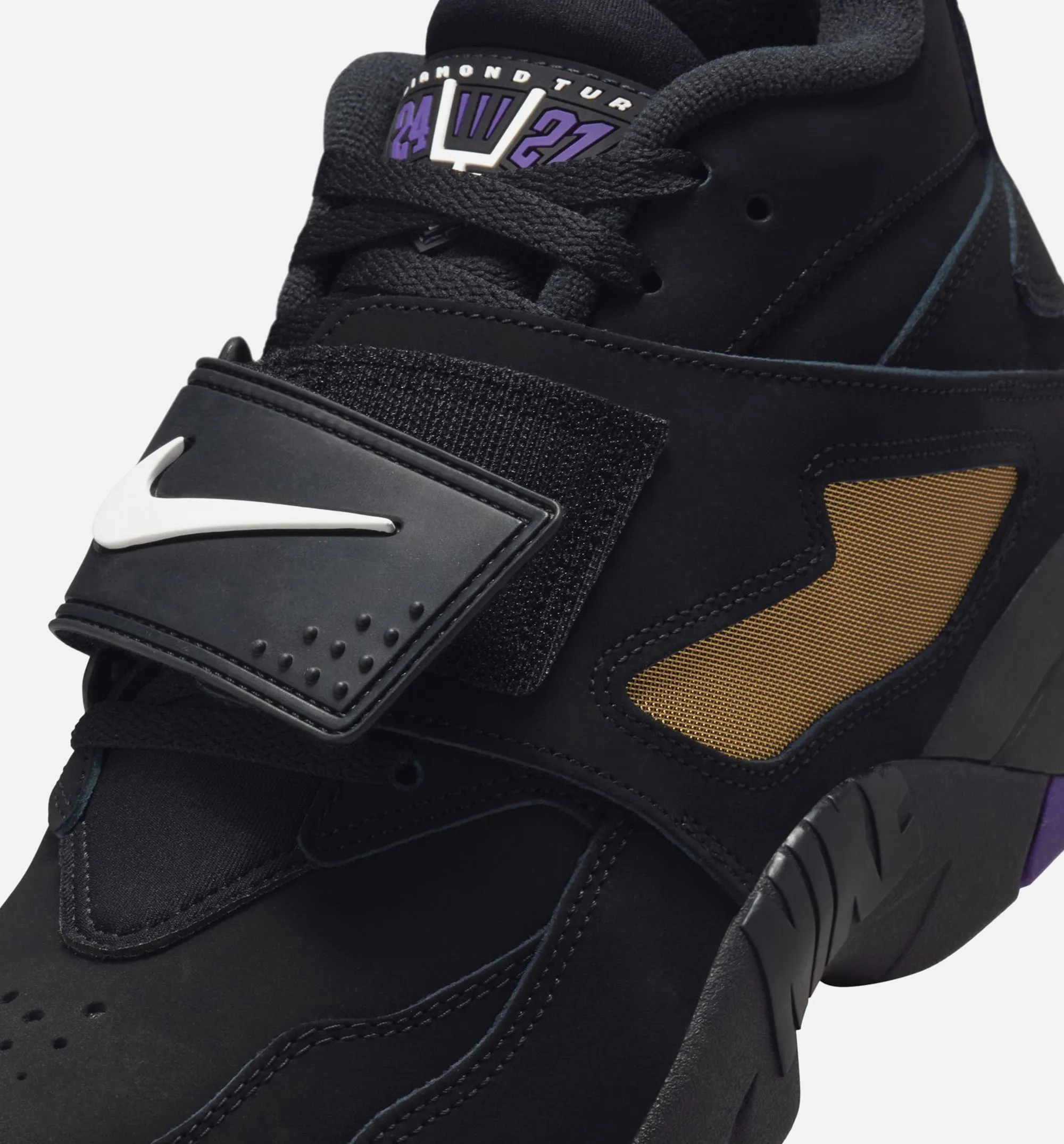 Air Diamond Turf Mens Lifestyle Shoe - Black/White/Club Purple/Metallic Gold Competitive Edge Performance-Focused