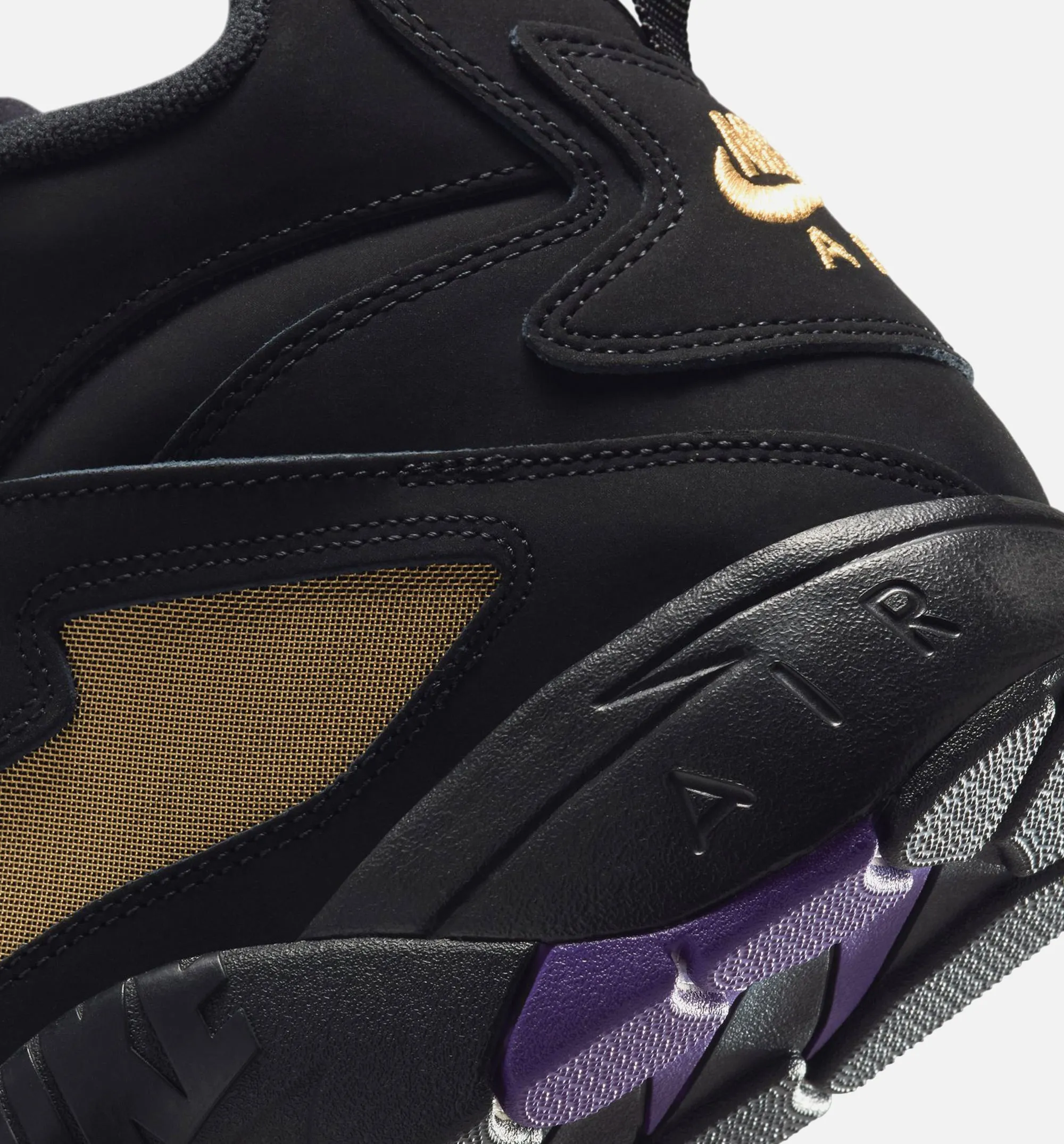 Anti-Odor Technology Air Diamond Turf Mens Lifestyle Shoe - Black/White/Club Purple/Metallic Gold
