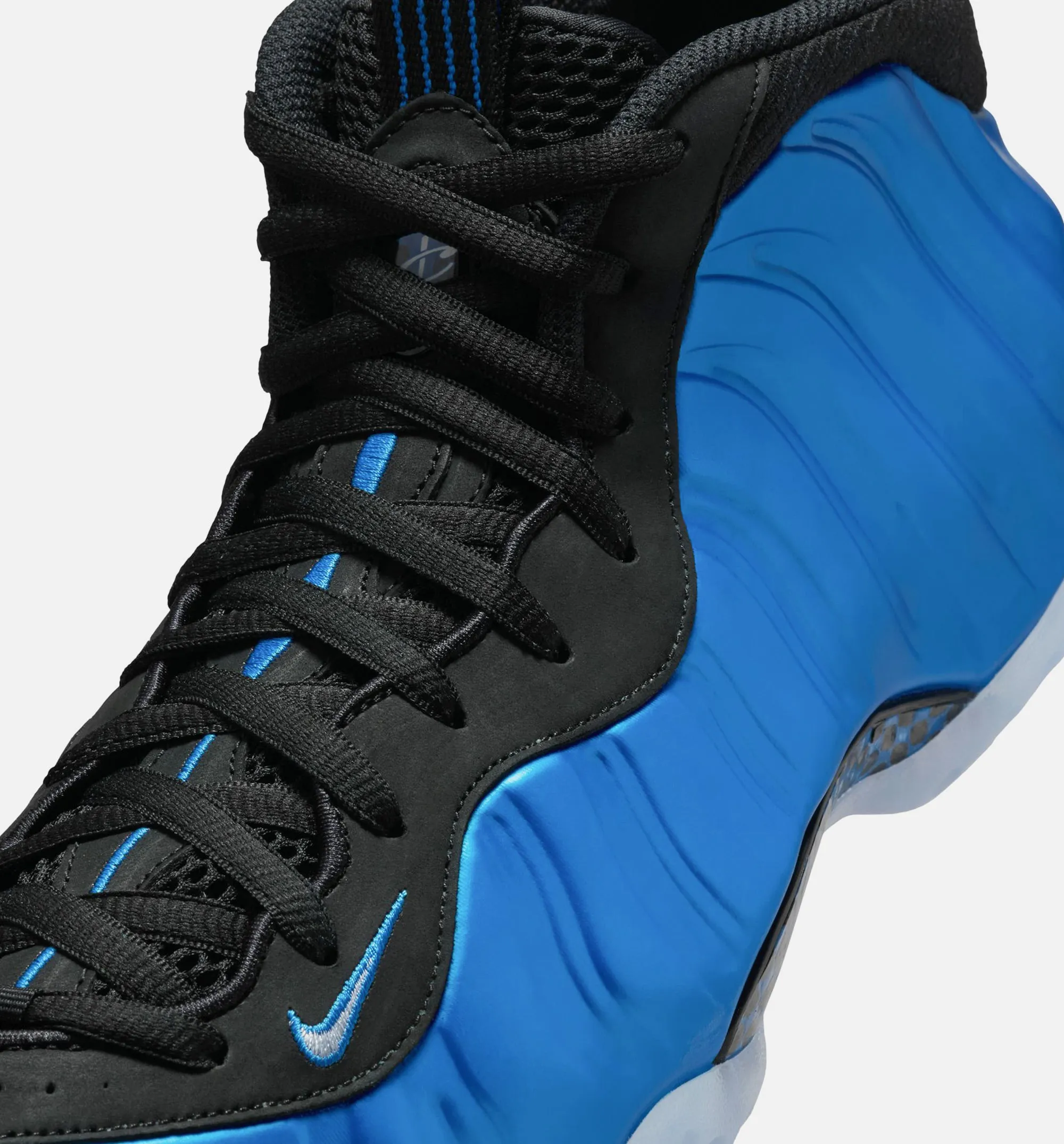 Self-Adornment Synthetic Material" Air Foamposite International Blue Mens Lifestyle Shoe - Neon Royal/White/Black/Clear Free Shipping