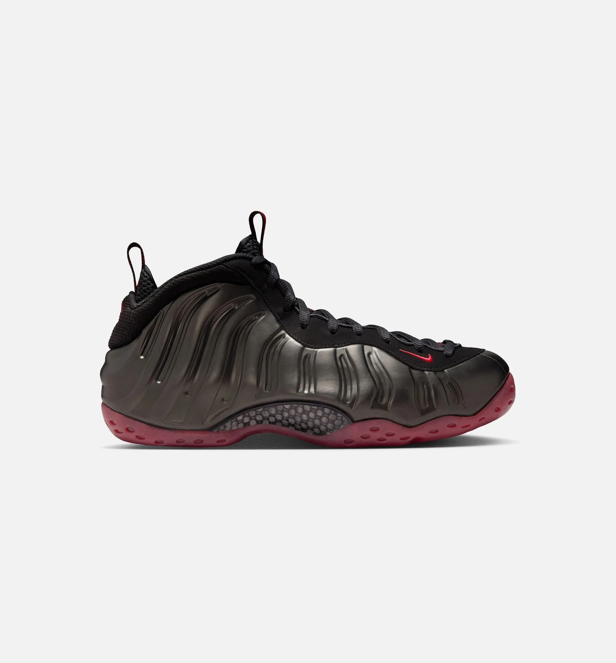Air Foamposite One Mens Lifestyle Shoe - Black/Varsity Red Comfortable Narrow