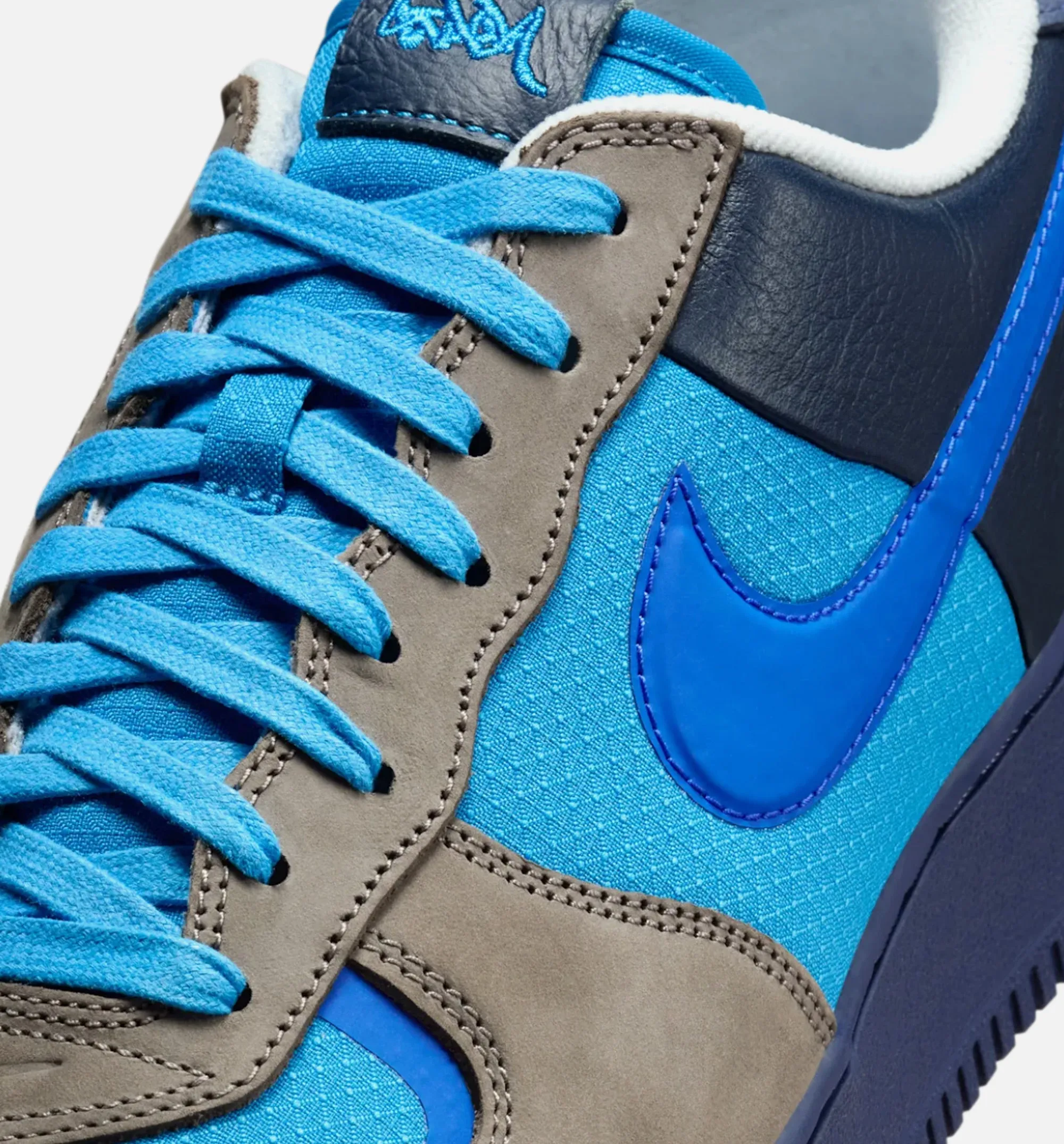 Fit Module Air Force 1 Low X Stash Soft Grey And Harbor Blue Mens Lifestyle Shoe - Soft Grey/Harbor Blue/Varsity Royal