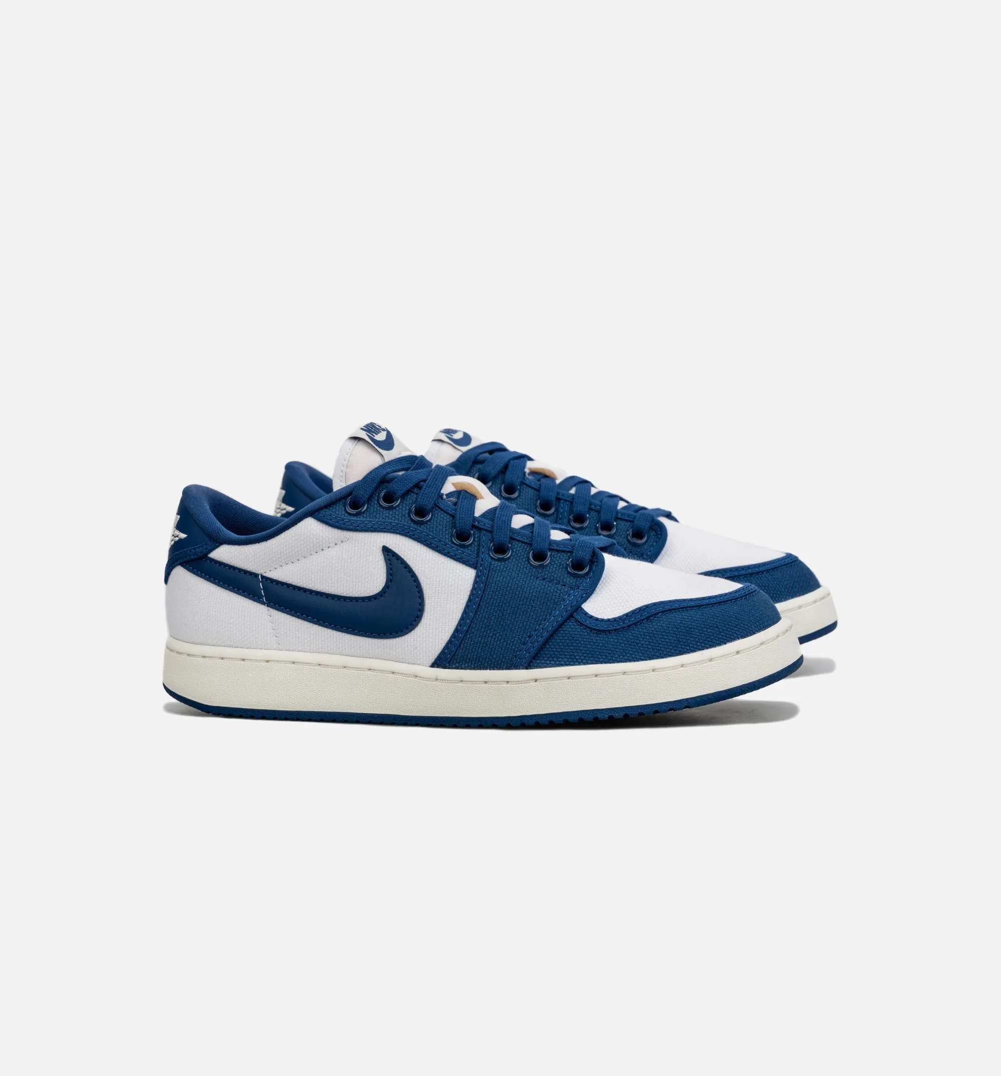 Air Jordan 1 Ko Low Dark Royal Blue Mens Lifestyle Shoe - White/Blue Soft Flats