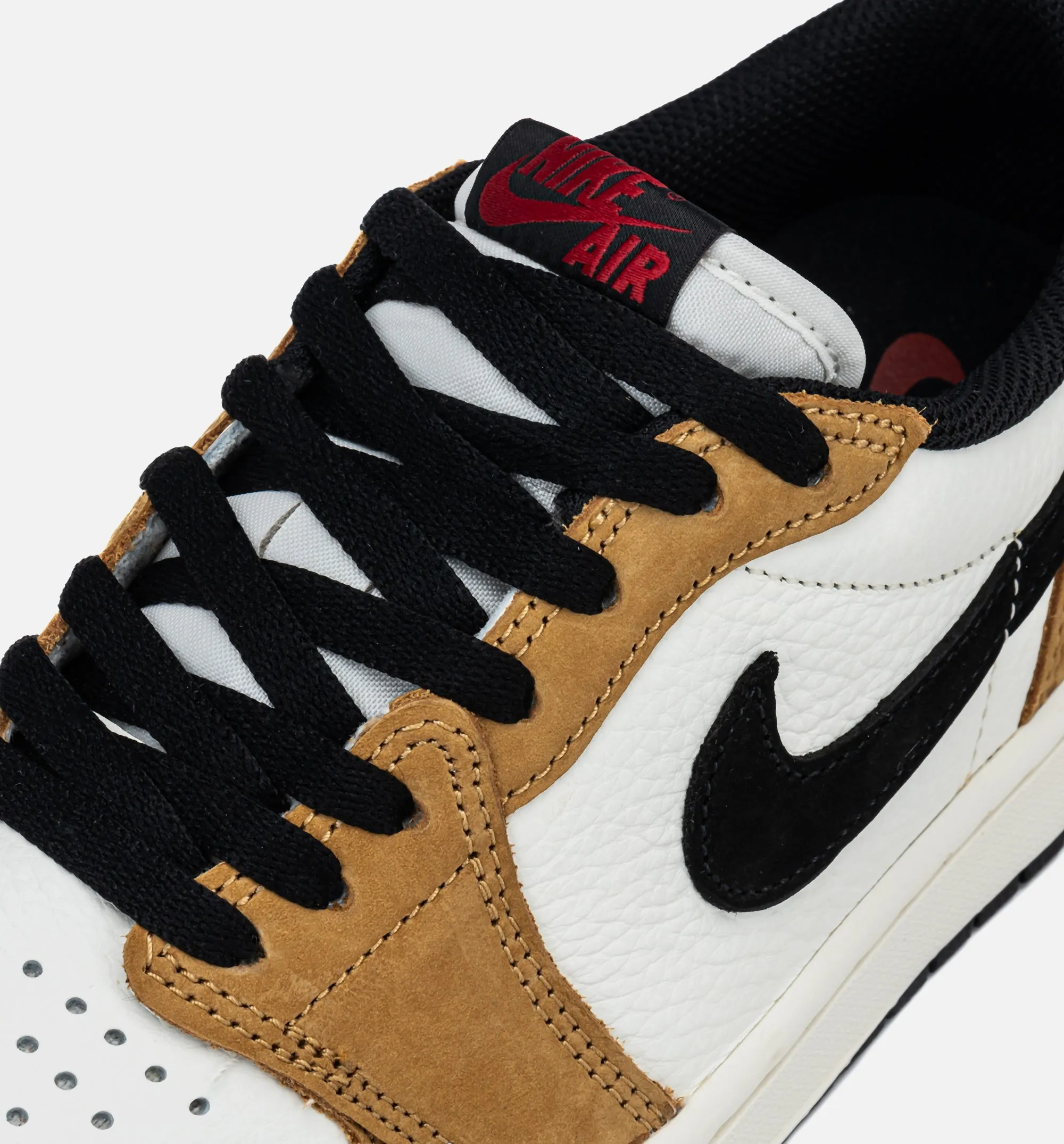 Comfortable Hue Air Jordan 1 Low Og Rookie Of The Year Mens Lifestyle Shoe - Sail/Black/Golden Harvest/Gym Red