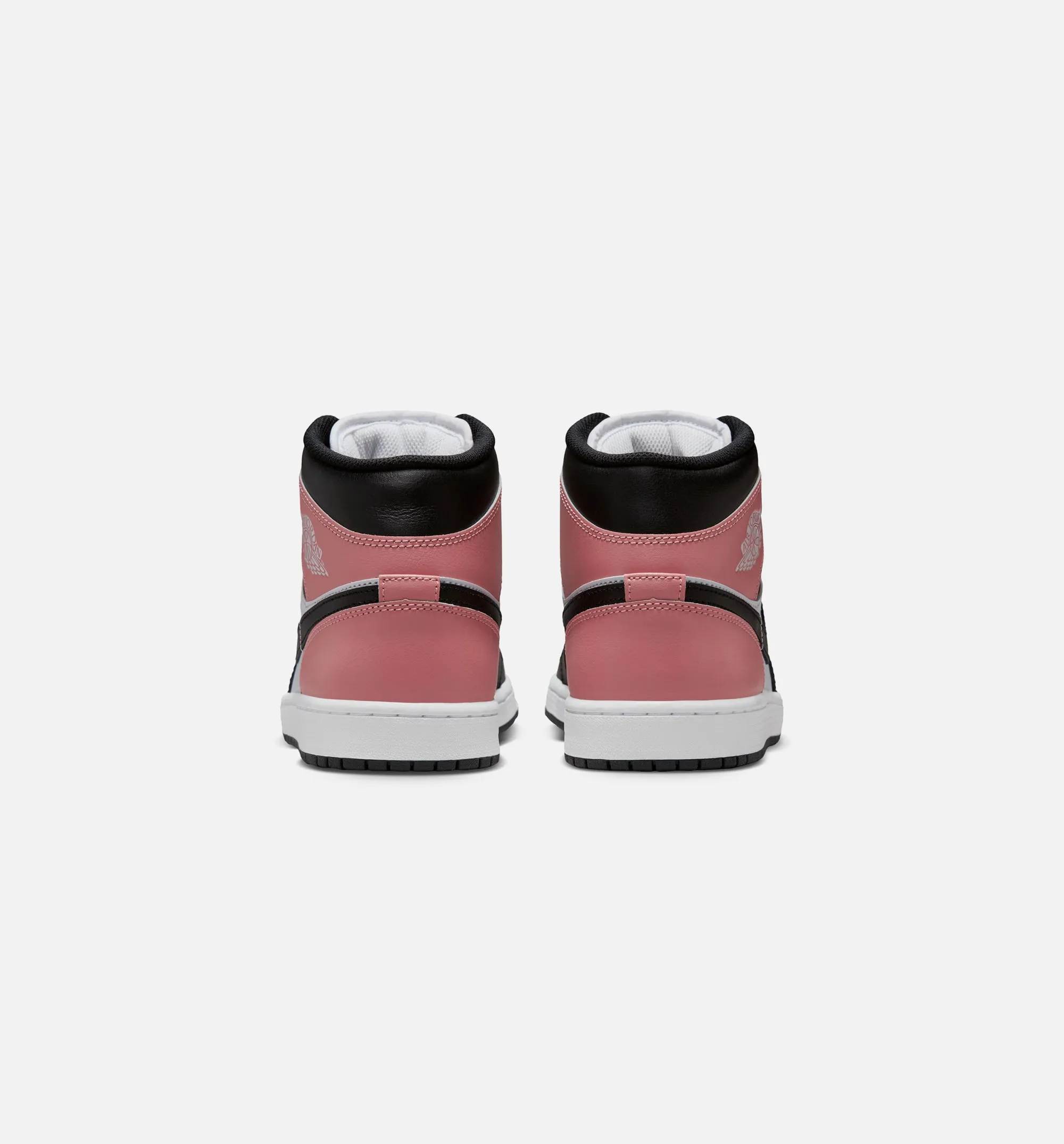 Air Jordan 1 Mid Mens Lifestyle Shoe - White/Rust Pink/Black Comfort Versatile Use