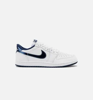 Air Jordan 1 Retro Low '85 Mens Lifestyle Shoe - Summit White/Navy/White Easy Maintenance