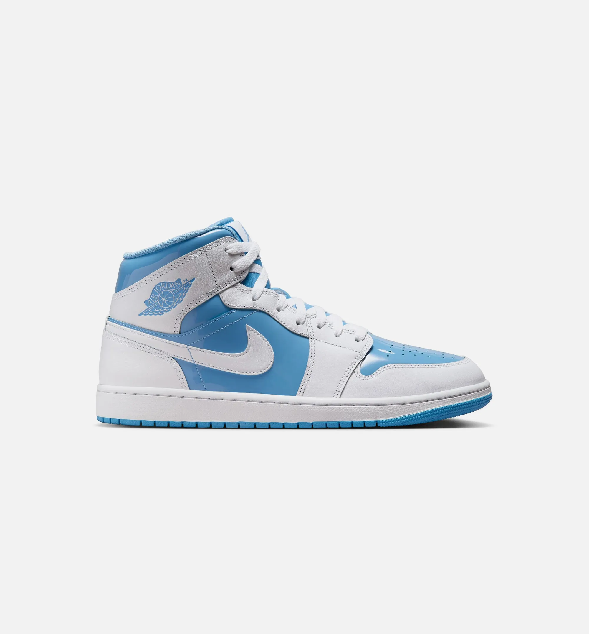 Air Jordan 1 Retro Mid Legend Blue Mens Lifestyle Shoe - Legend Blue/White Reinforced Soles Build