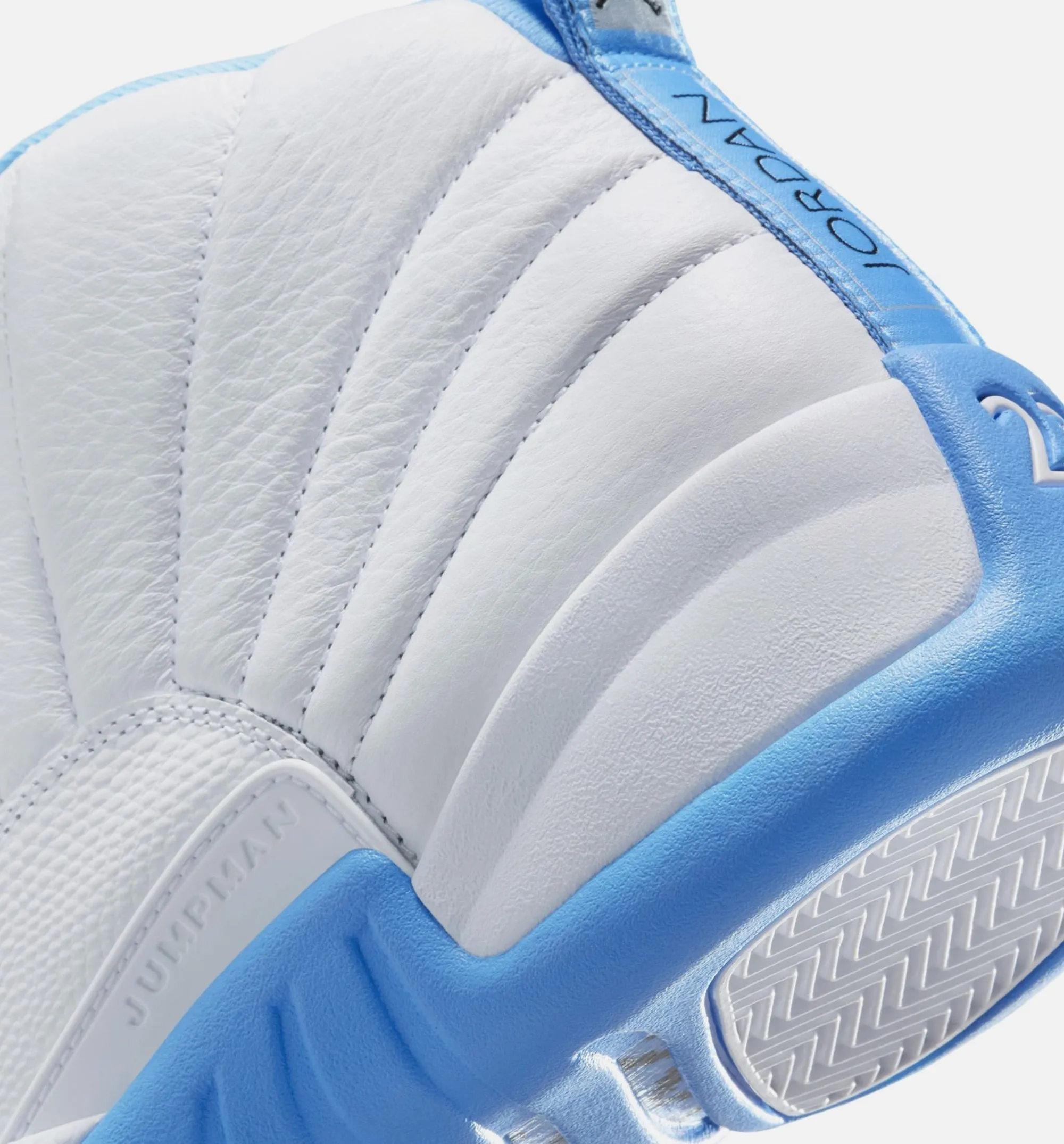 Ice Skate Mat Slip-On Loafers With Suede Air Jordan 12 Retro White And University Blue Mens Lifestyle Shoe - White/University Blue/Metallic Silver