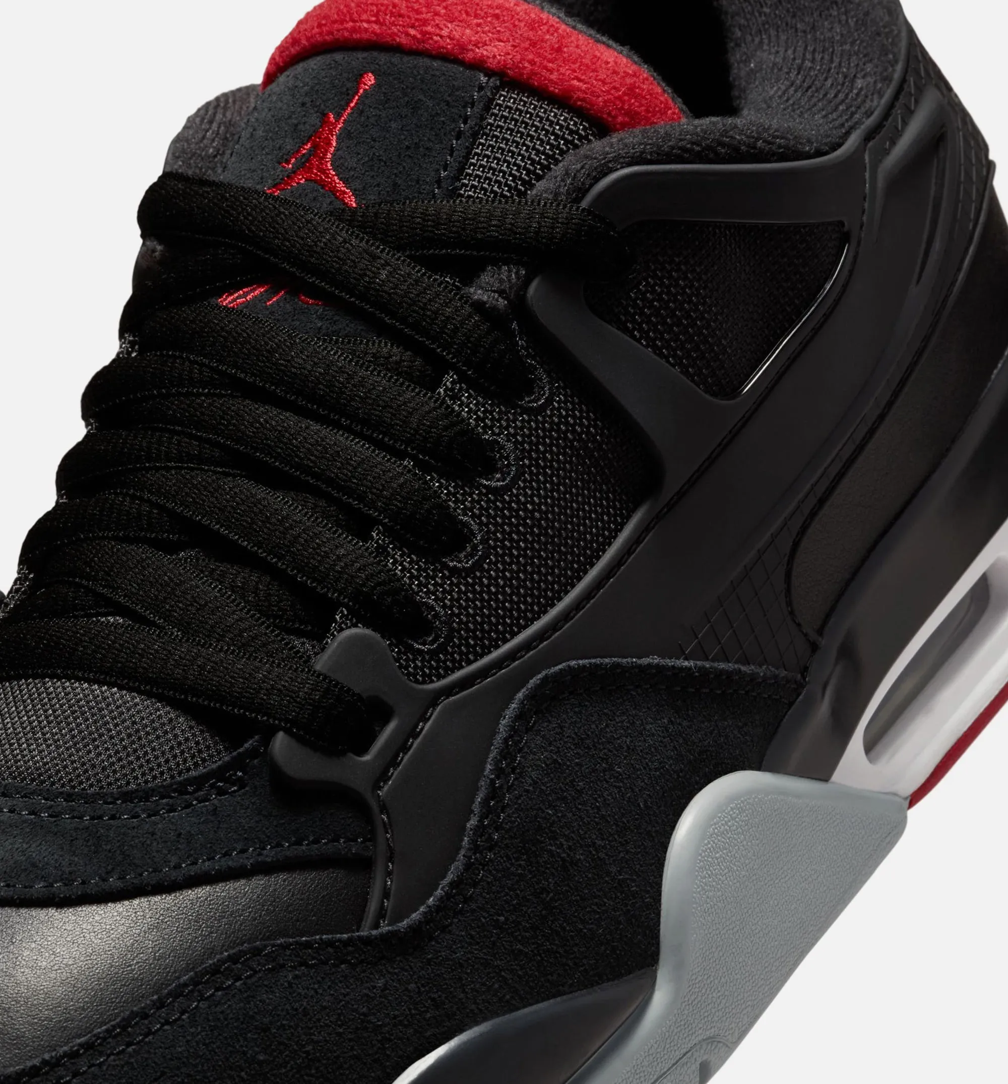 Comfortable Leather Slippers Anti Skid Performance Air Jordan 4 Rm Mens Lifestyle Shoe - Black/Wolf Grey/White/Varsity Red