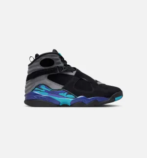 Air Jordan 8 Retro Aqua Mens Lifestyle Shoe - Black/Multi Color/Bright Concord/Multi Color Anti-Slip Unit Block Segment Module