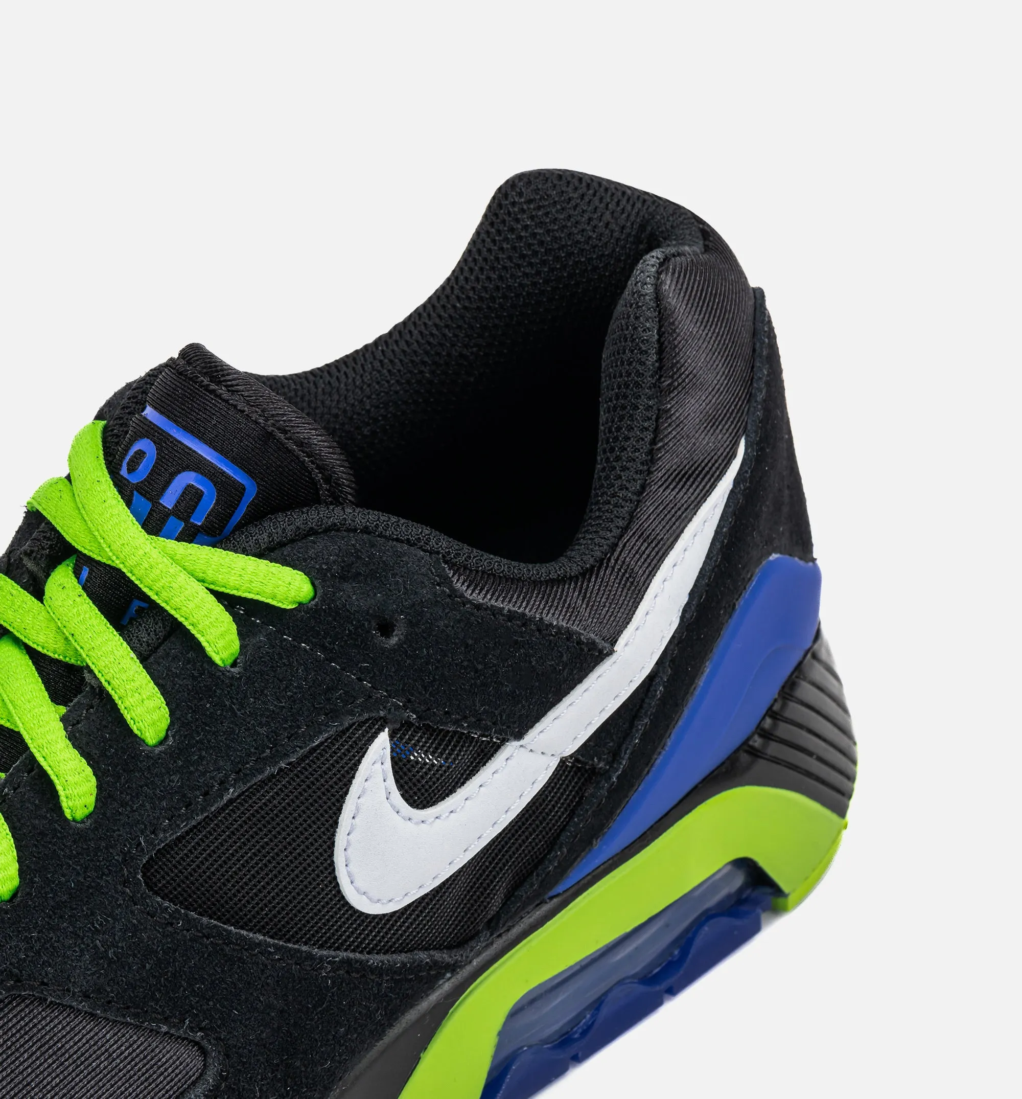 Air Max 180 Joker Mens Lifestyle Shoe - Black/White/Action Green Flannel Lining