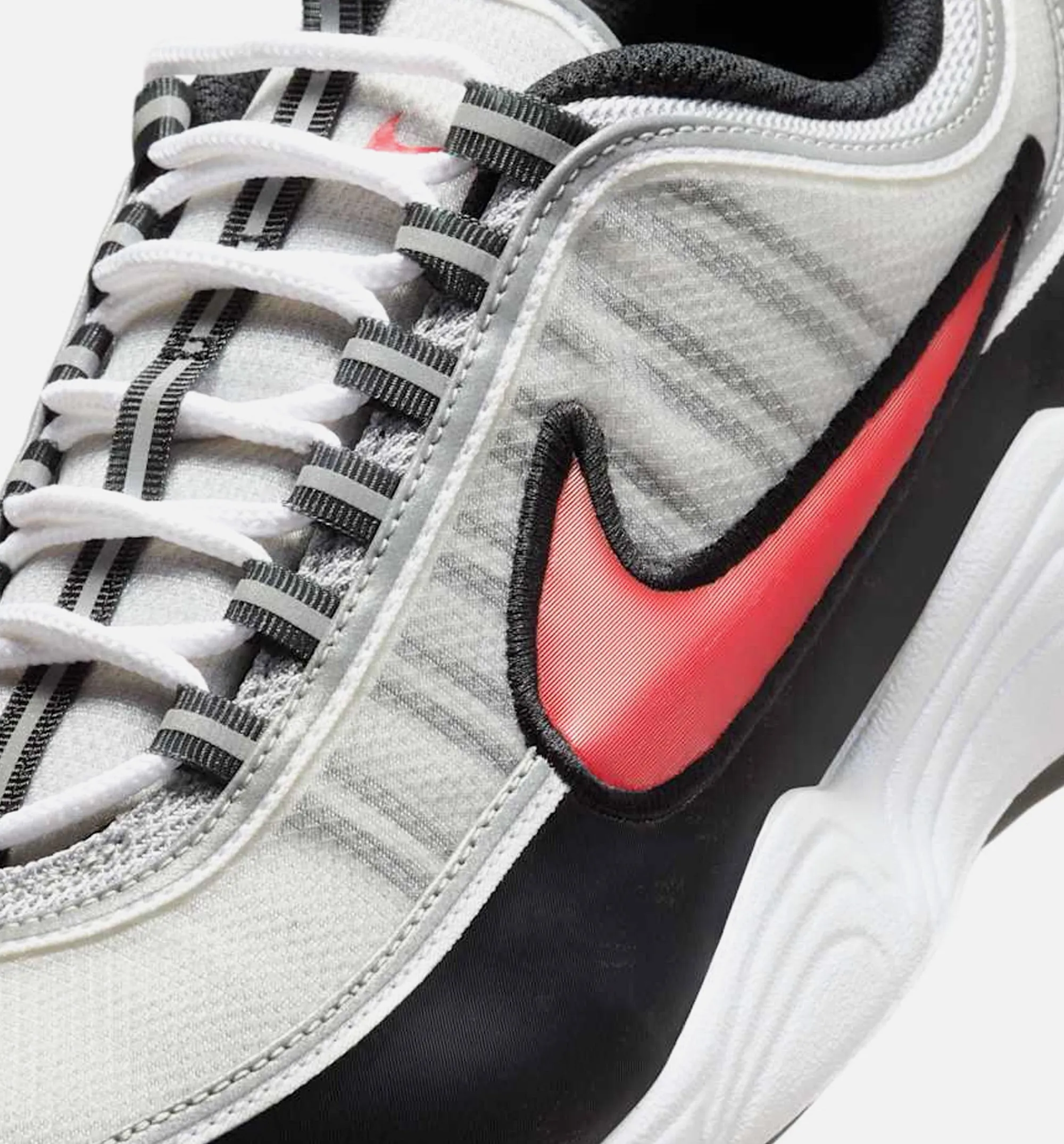 Air Zoom Spiridon Mens Lifestyle Shoe - Metallic Silver/Sport Red/Black/White Comfortable Ferret Slippers Anti-Perspiration