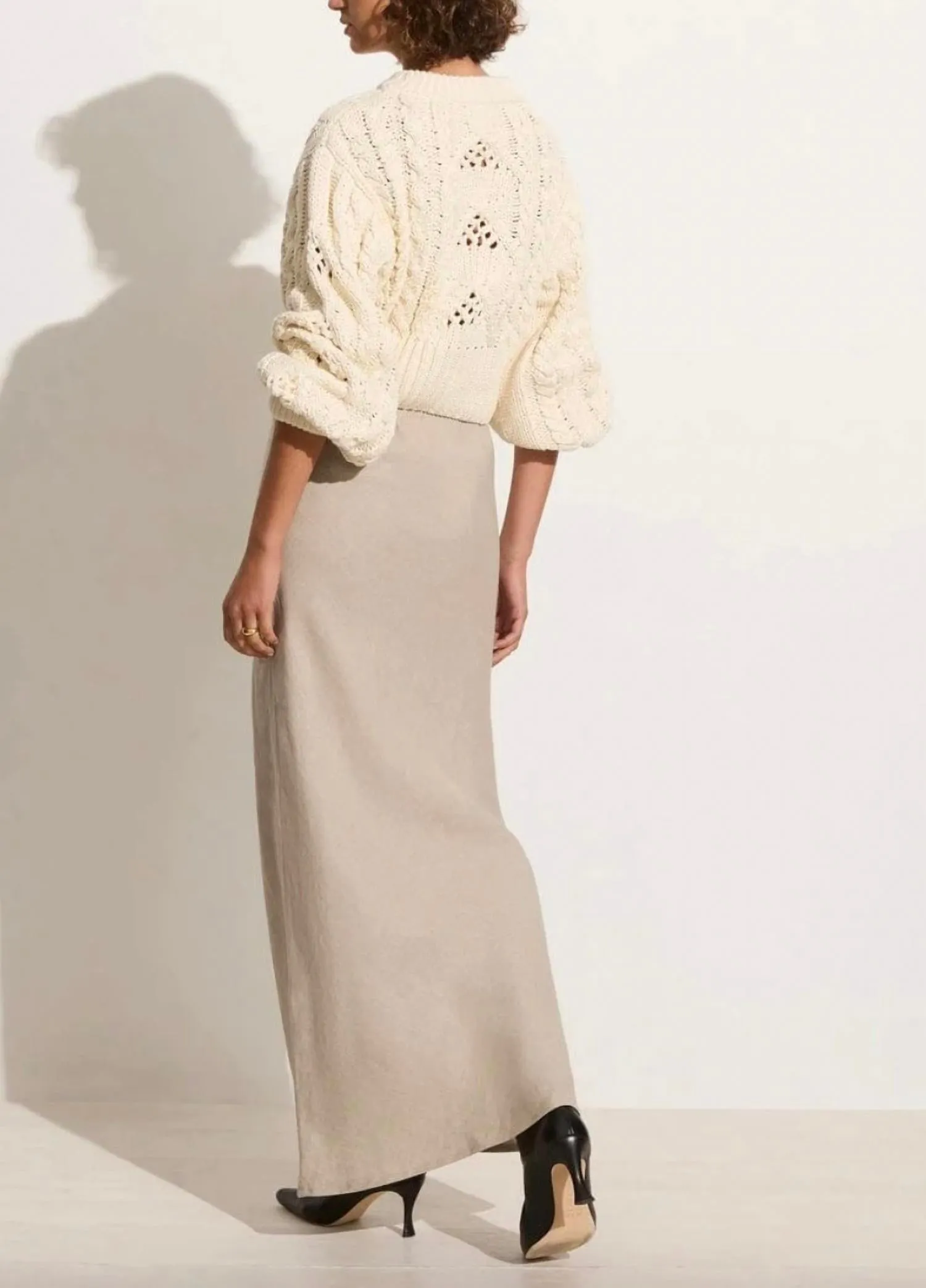 Pull tricoté Alanna en crème
