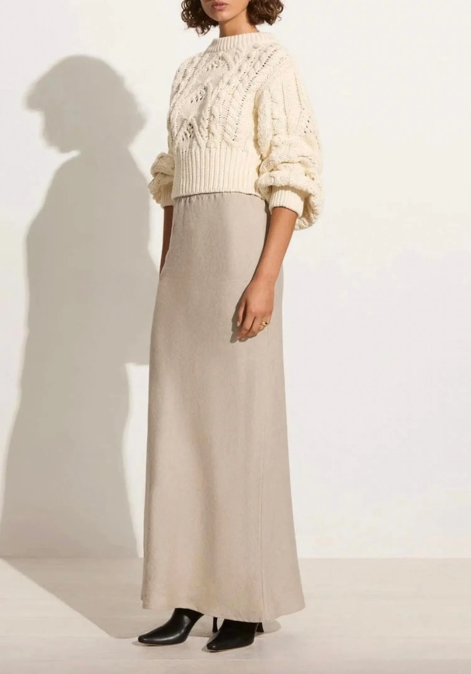 Pull tricoté Alanna en crème