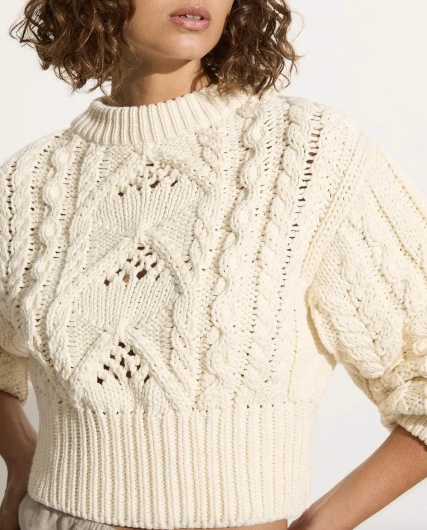 Pull tricoté Alanna en crème