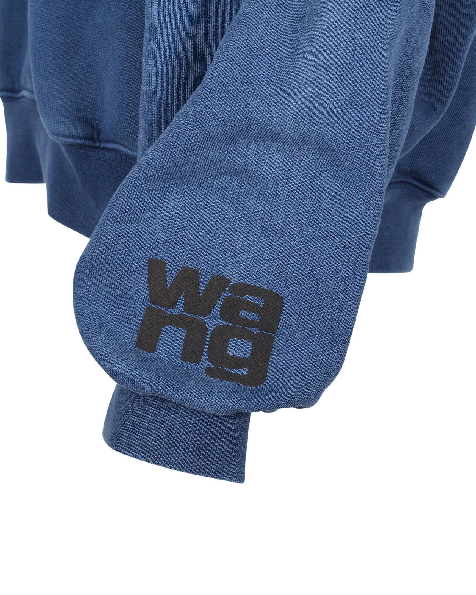 Alexander Wang Sweat à capuche en coton bleu avec cordon