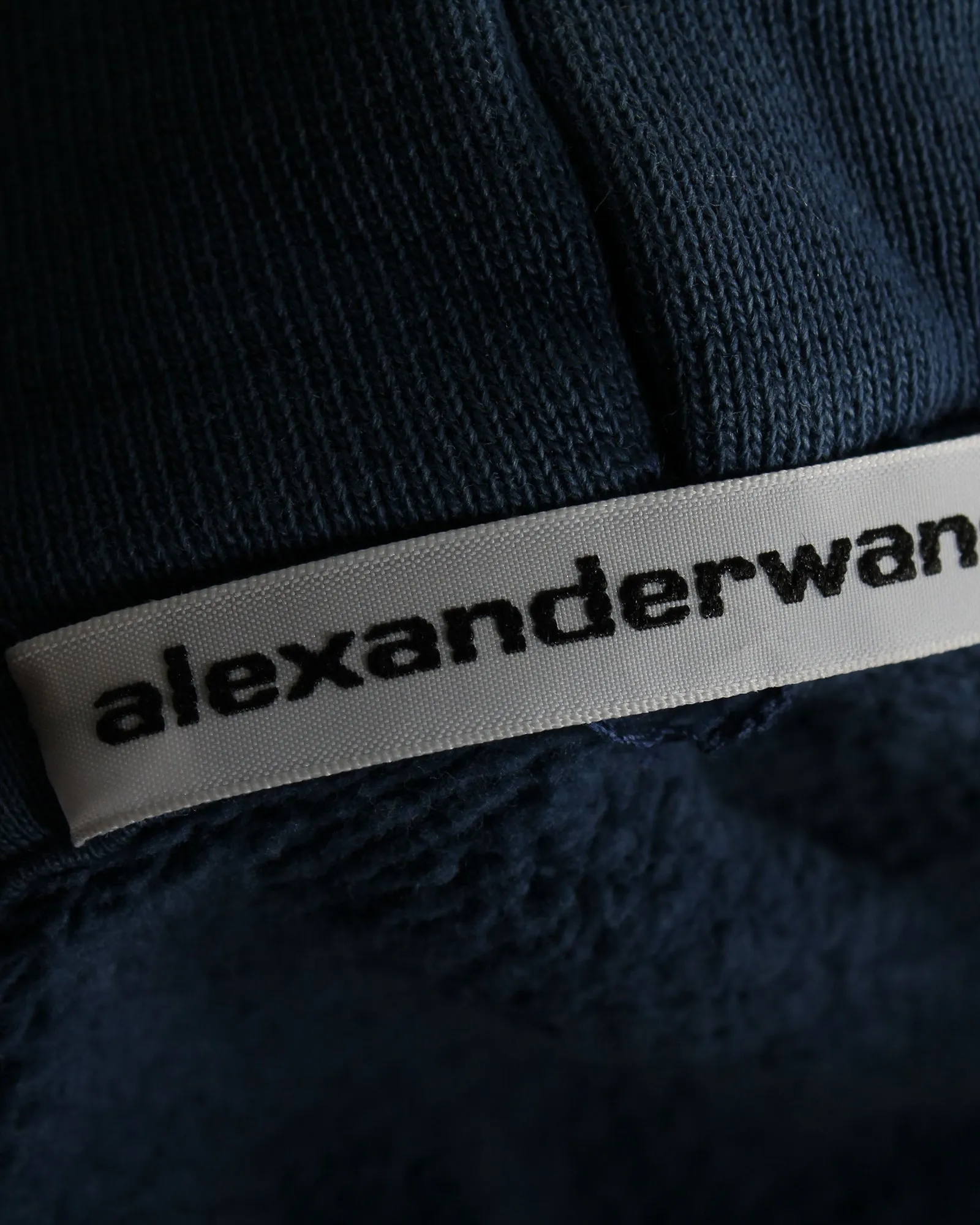 Alexander Wang Sweat à capuche en coton bleu avec cordon