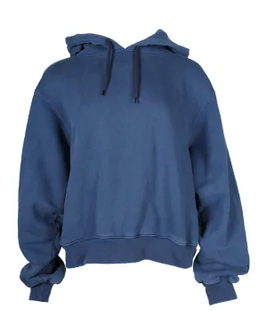 Alexander Wang Sweat à capuche en coton bleu avec cordon