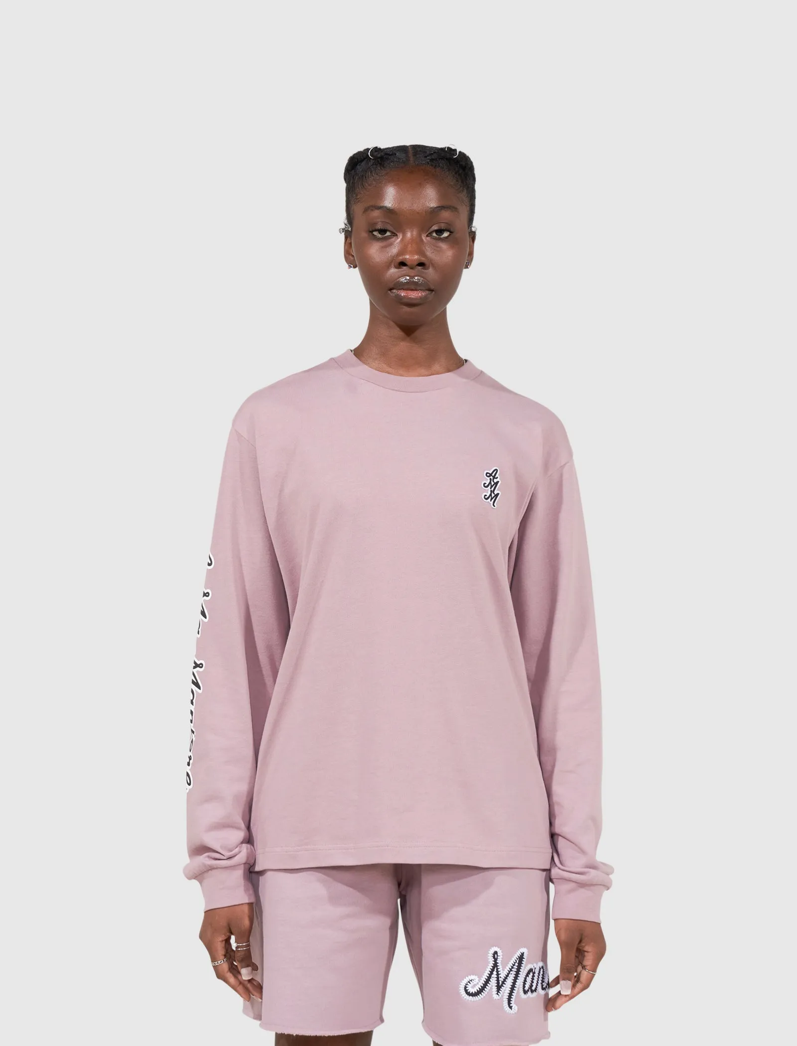 Amm Cursive Logo Long Sleeve Style Classicism